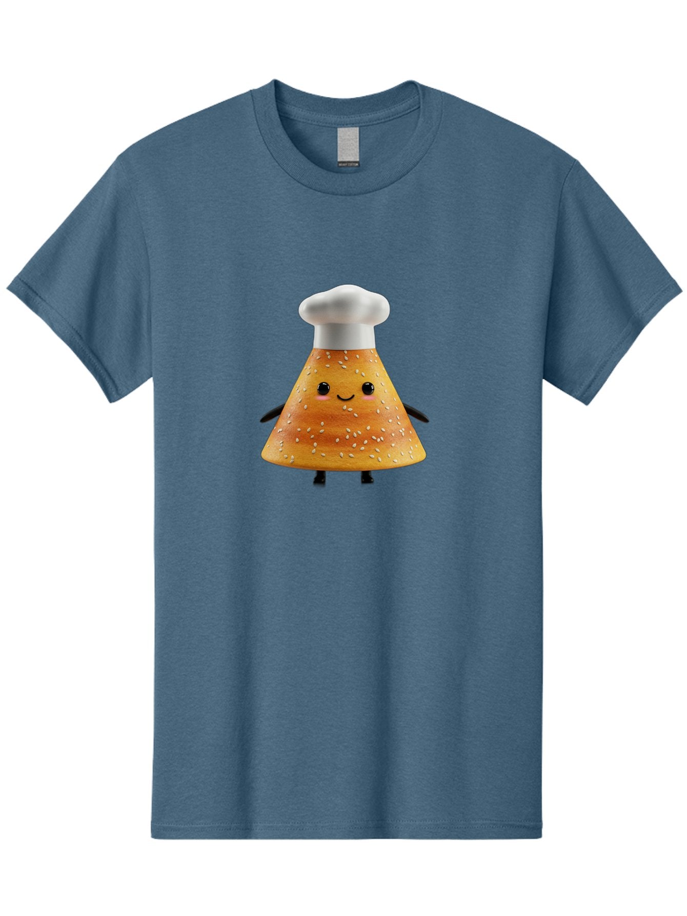 Sesame-Seed-Dosa-Chef Men'S Graphic Tee, 100% Cotton, Comfortable Casual Summer Wear, Machine Washable, Cartoon Bun With Chef Hat, Kawaii Food Character, Sesame Seed Bun, Culinary Theme, Whimsical Illustration, Baking Concept, Cute Mascot, Bab391 12