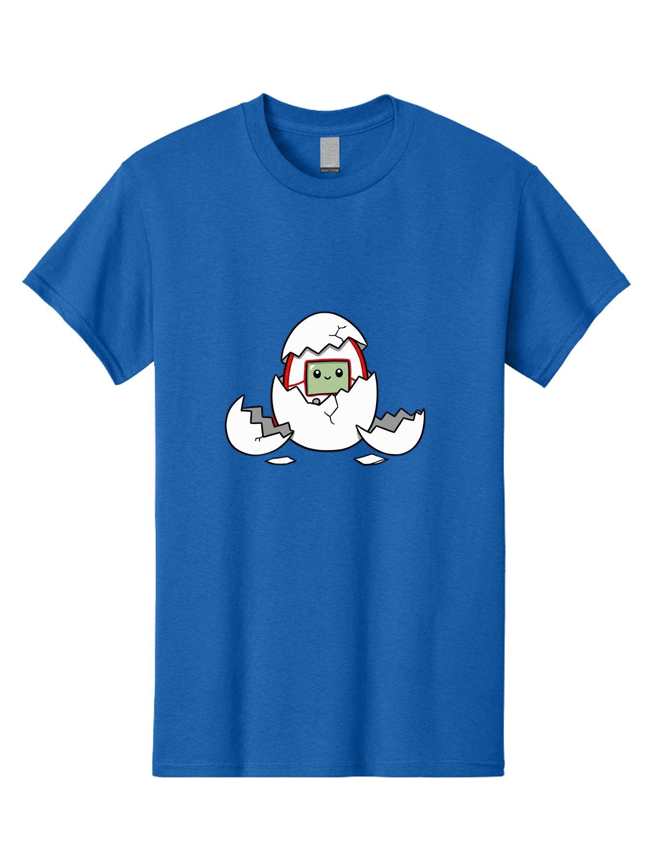 Sim-Card-Hatching Men'S Graphic Tee, 100% Cotton, Comfortable Casual Summer Wear, Machine Washable, Sim Card Hatching From Egg, Cartoon Character, Digital Technology, Telecommunications, Cute Illustration, Broken Eggshell, New Beginnings Bab396 13