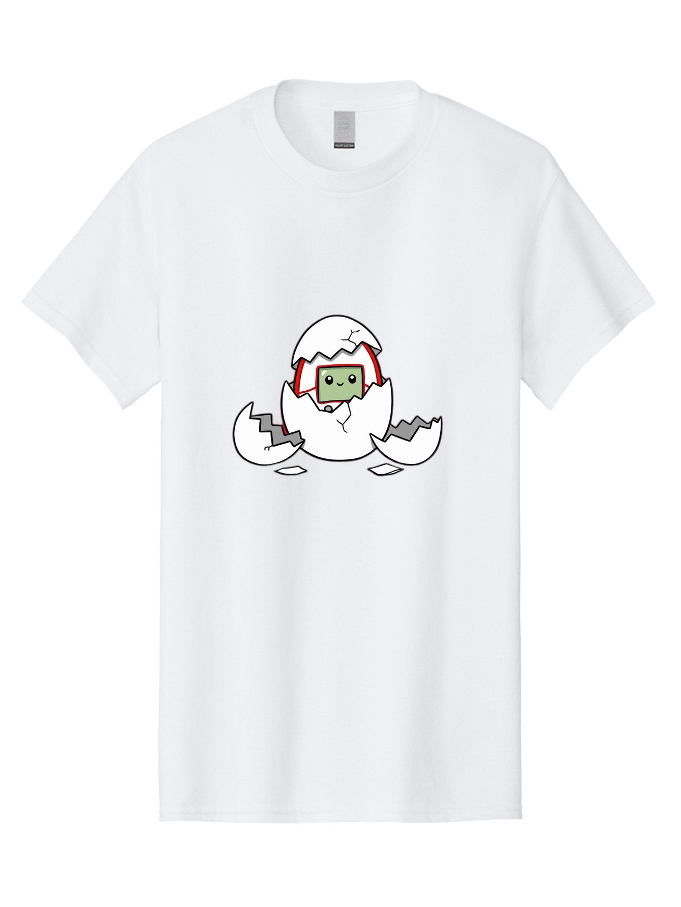 Sim-Card-Hatching Men'S Graphic Tee, 100% Cotton, Comfortable Casual Summer Wear, Machine Washable, Sim Card Hatching From Egg, Cartoon Character, Digital Technology, Telecommunications, Cute Illustration, Broken Eggshell, New Beginnings Bab396 6