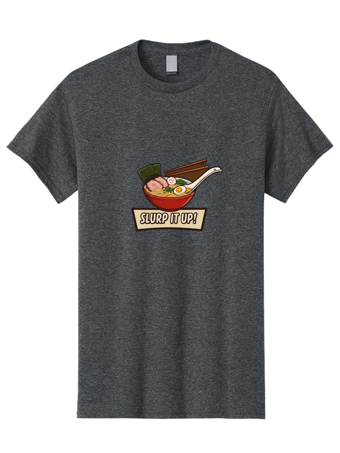 Slurp-It-Up Men'S Graphic Tee, 100% Cotton, Comfortable Casual Summer Wear, Machine Washable, Steaming Hot Ramen, Japanese Noodle Soup, Egg, Pork Slices, Seaweed, Chopsticks, Savory Meal, Comfort Food, Slurp It Up Bab400 11