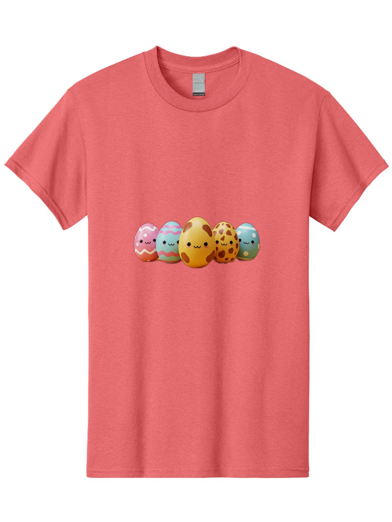 Smiling-Easter-Eggs Men'S Graphic Tee, 100% Cotton, Comfortable Casual Summer Wear, Machine Washable, Easter Eggs, Decorated Eggs, Colorful Eggs, Egg Designs, Spring Decoration, Easter Theme, Cartoon Eggs, Festive Eggs, Pastel Colors, Bab414 6