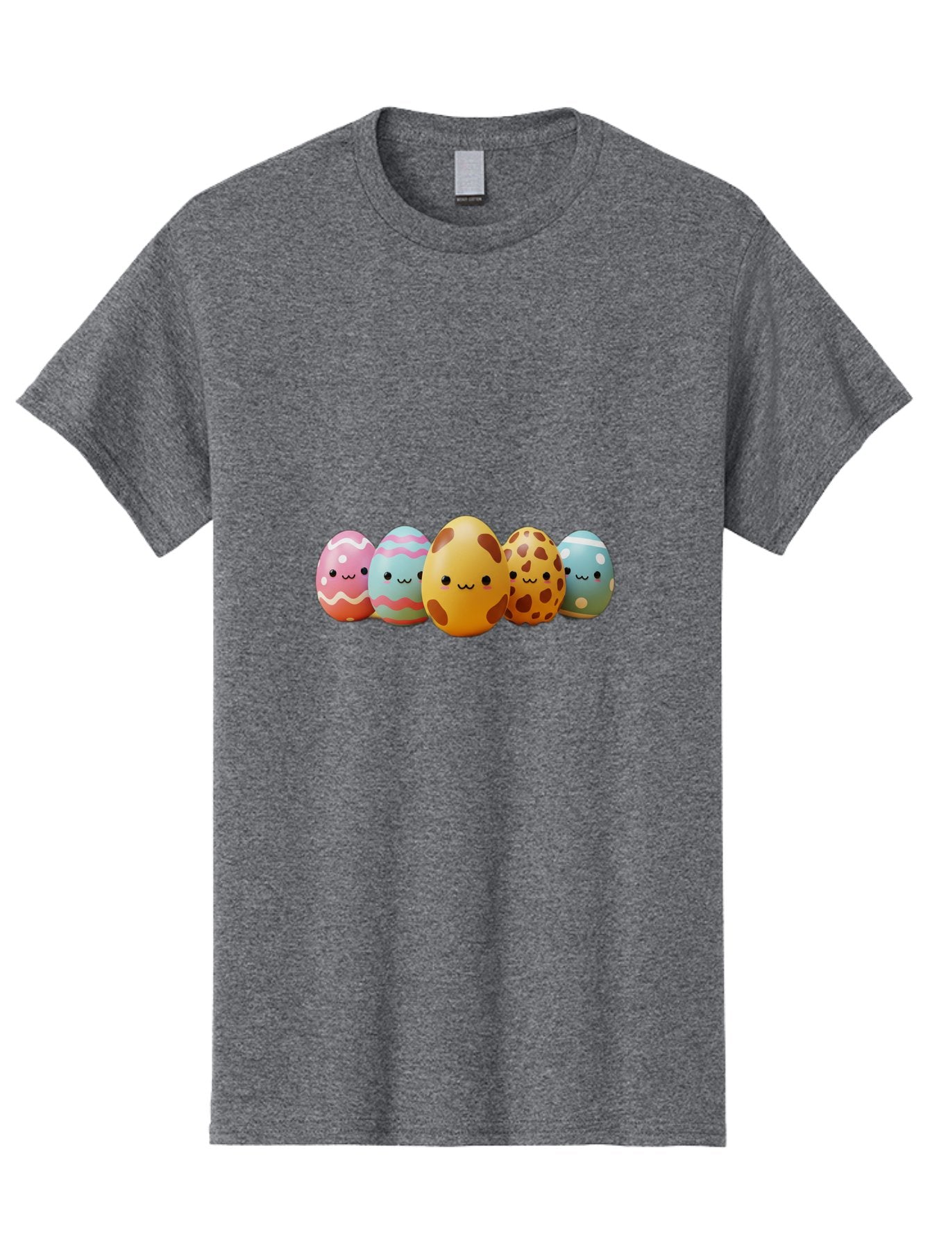 Smiling-Easter-Eggs Men'S Graphic Tee, 100% Cotton, Comfortable Casual Summer Wear, Machine Washable, Easter Eggs, Decorated Eggs, Colorful Eggs, Egg Designs, Spring Decoration, Easter Theme, Cartoon Eggs, Festive Eggs, Pastel Colors, Bab414 12