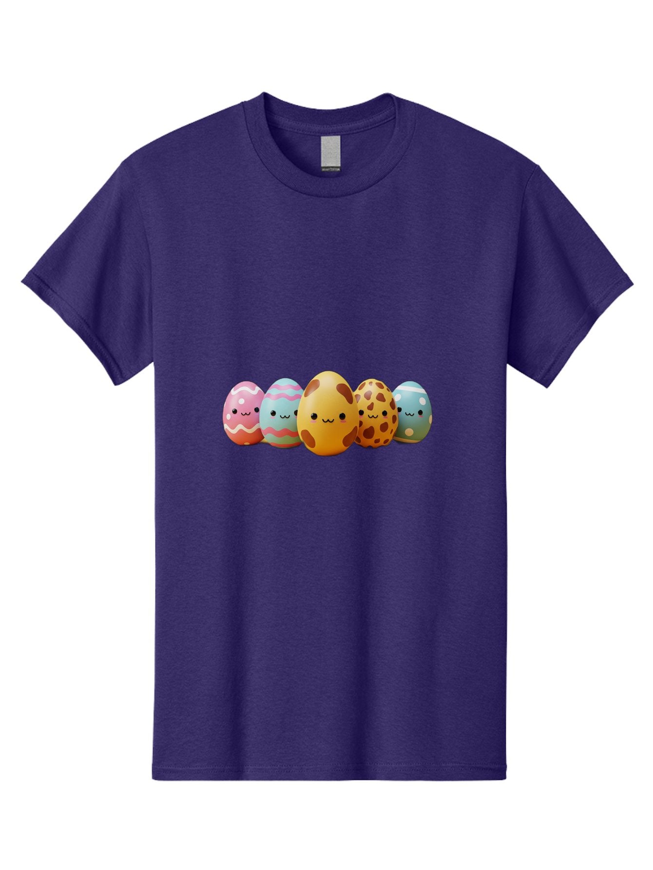 Smiling-Easter-Eggs Men'S Graphic Tee, 100% Cotton, Comfortable Casual Summer Wear, Machine Washable, Easter Eggs, Decorated Eggs, Colorful Eggs, Egg Designs, Spring Decoration, Easter Theme, Cartoon Eggs, Festive Eggs, Pastel Colors, Bab414 11