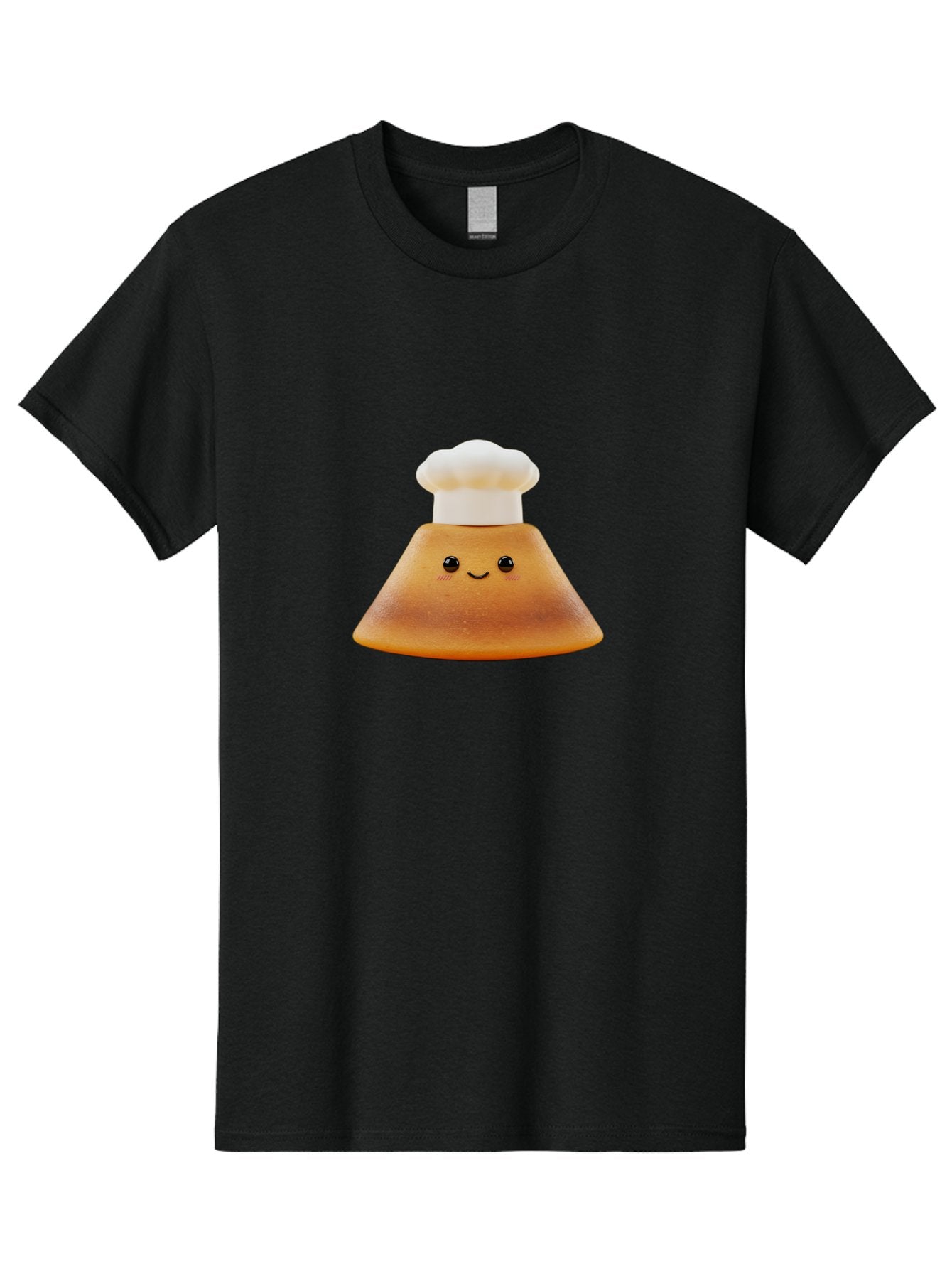 Smiling-Pancake Men'S Graphic Tee, 100% Cotton, Comfortable Casual Summer Wear, Machine Washable, Smiling Pancake, Chef Hat, Cartoon Style, Cute Breakfast Food, Fluffy Pancake, Adorable Character, Funny Face, Kawaii Culture, Breakfast Theme, Bab425 7