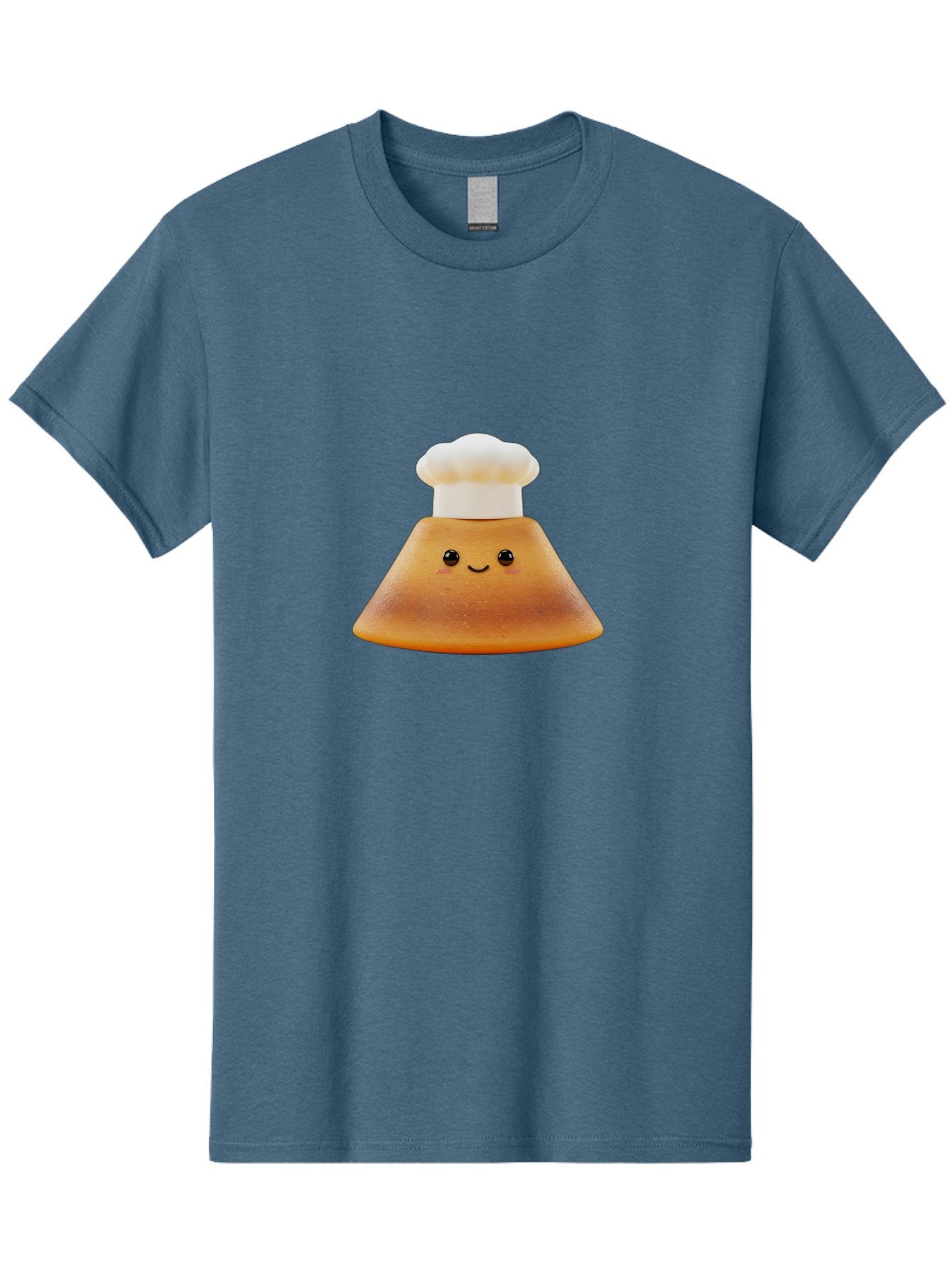 Smiling-Pancake Men'S Graphic Tee, 100% Cotton, Comfortable Casual Summer Wear, Machine Washable, Smiling Pancake, Chef Hat, Cartoon Style, Cute Breakfast Food, Fluffy Pancake, Adorable Character, Funny Face, Kawaii Culture, Breakfast Theme, Bab425 13