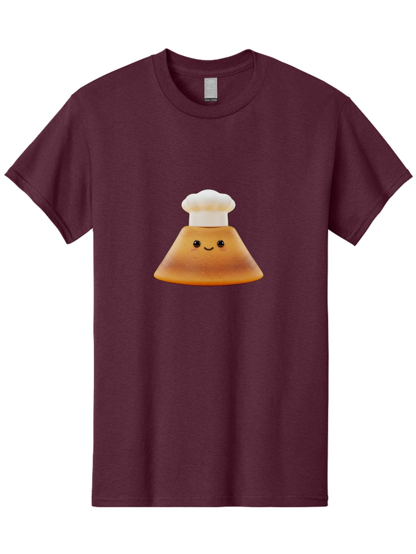 Smiling-Pancake Men'S Graphic Tee, 100% Cotton, Comfortable Casual Summer Wear, Machine Washable, Smiling Pancake, Chef Hat, Cartoon Style, Cute Breakfast Food, Fluffy Pancake, Adorable Character, Funny Face, Kawaii Culture, Breakfast Theme, Bab425 8
