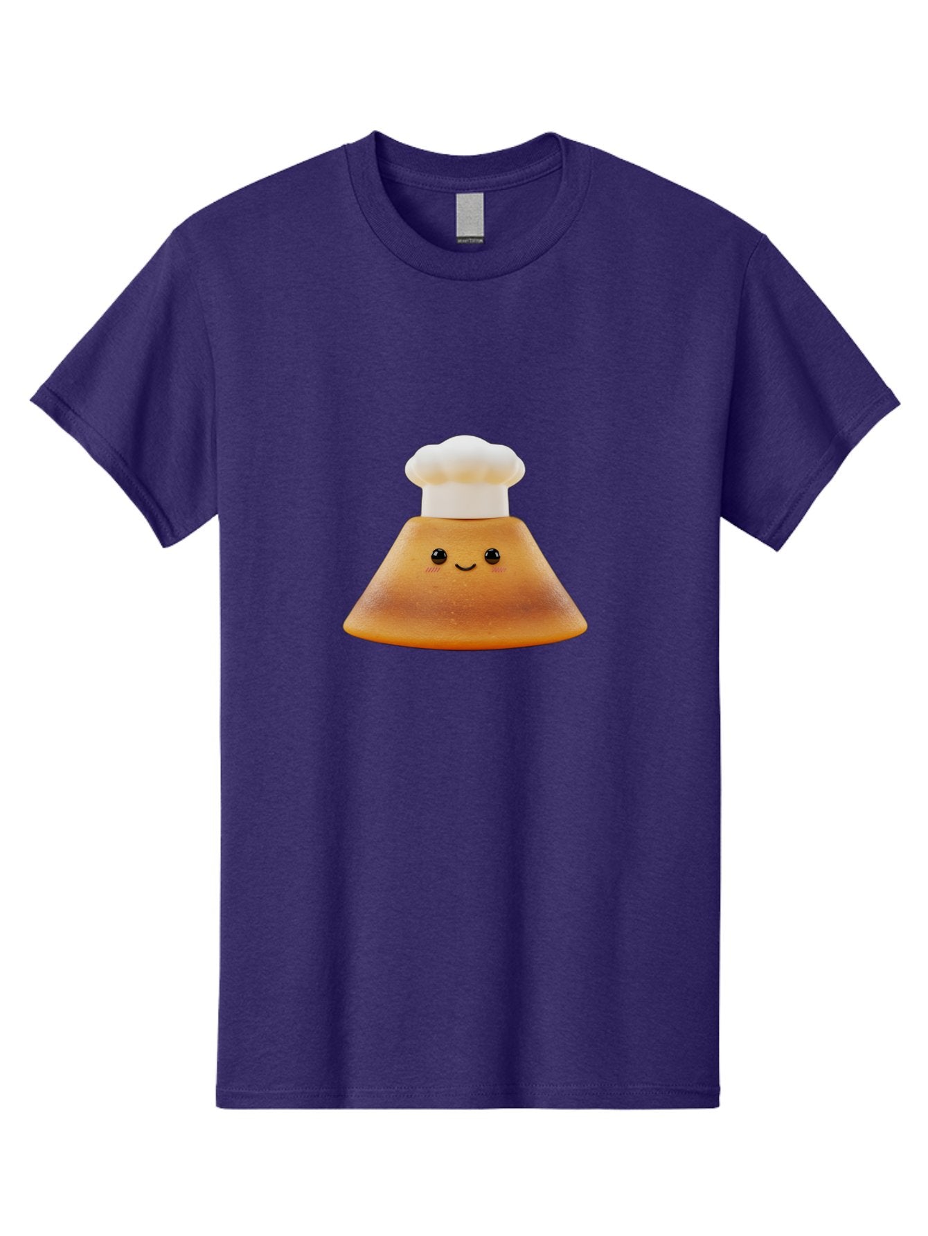 Smiling-Pancake Men'S Graphic Tee, 100% Cotton, Comfortable Casual Summer Wear, Machine Washable, Smiling Pancake, Chef Hat, Cartoon Style, Cute Breakfast Food, Fluffy Pancake, Adorable Character, Funny Face, Kawaii Culture, Breakfast Theme, Bab425 6