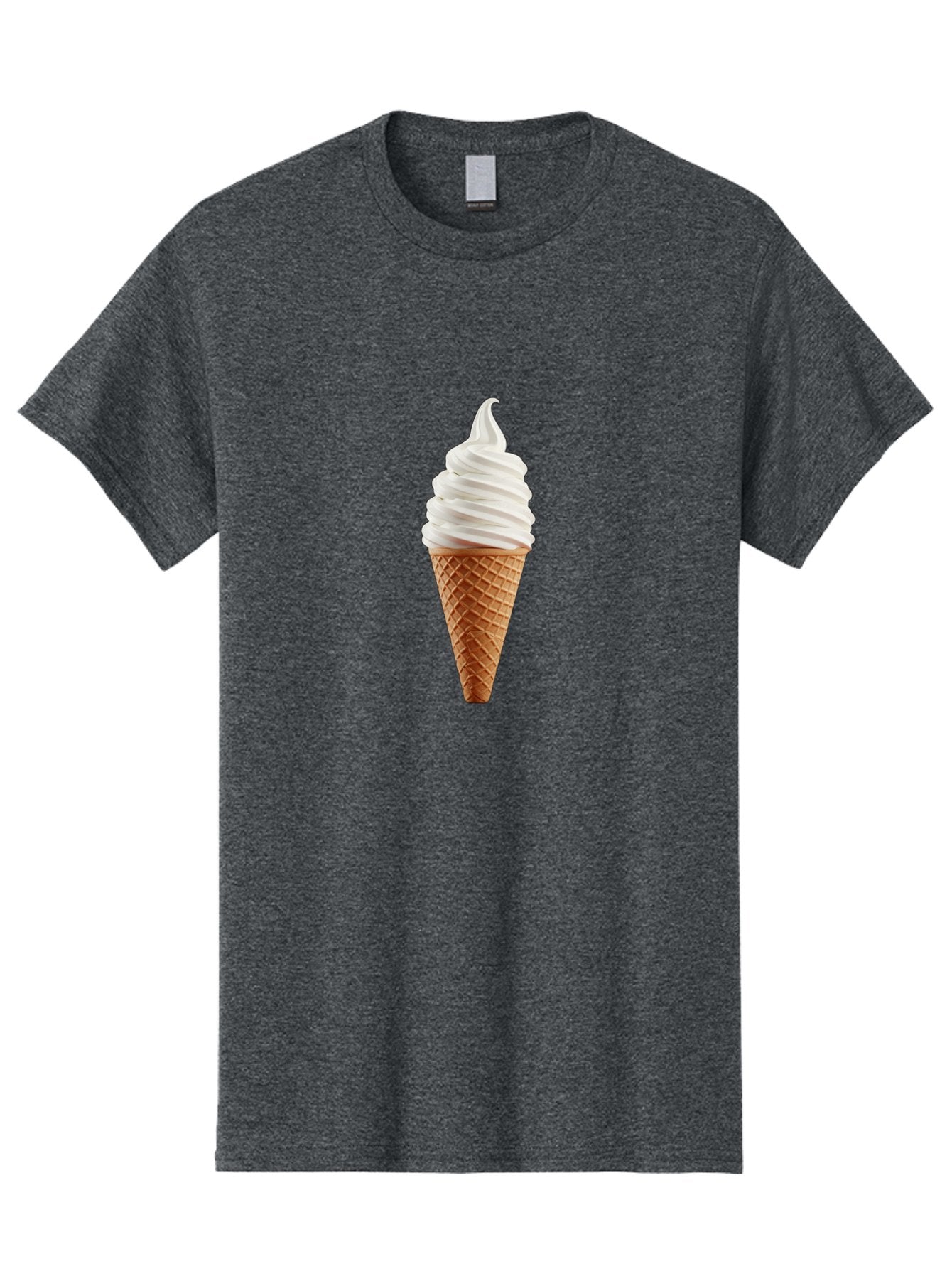 Soft-Serve-Ice-Cream-Cone Men'S Graphic Tee, 100% Cotton, Comfortable Casual Summer Wear, Machine Washable, Soft Serve Ice Cream, Ice Cream Cone, Sweet Treat, Creamy Texture, White Ice Cream, Waffle Cone, Dessert, Summer Snack, Frozen Yogurt Bab435 9