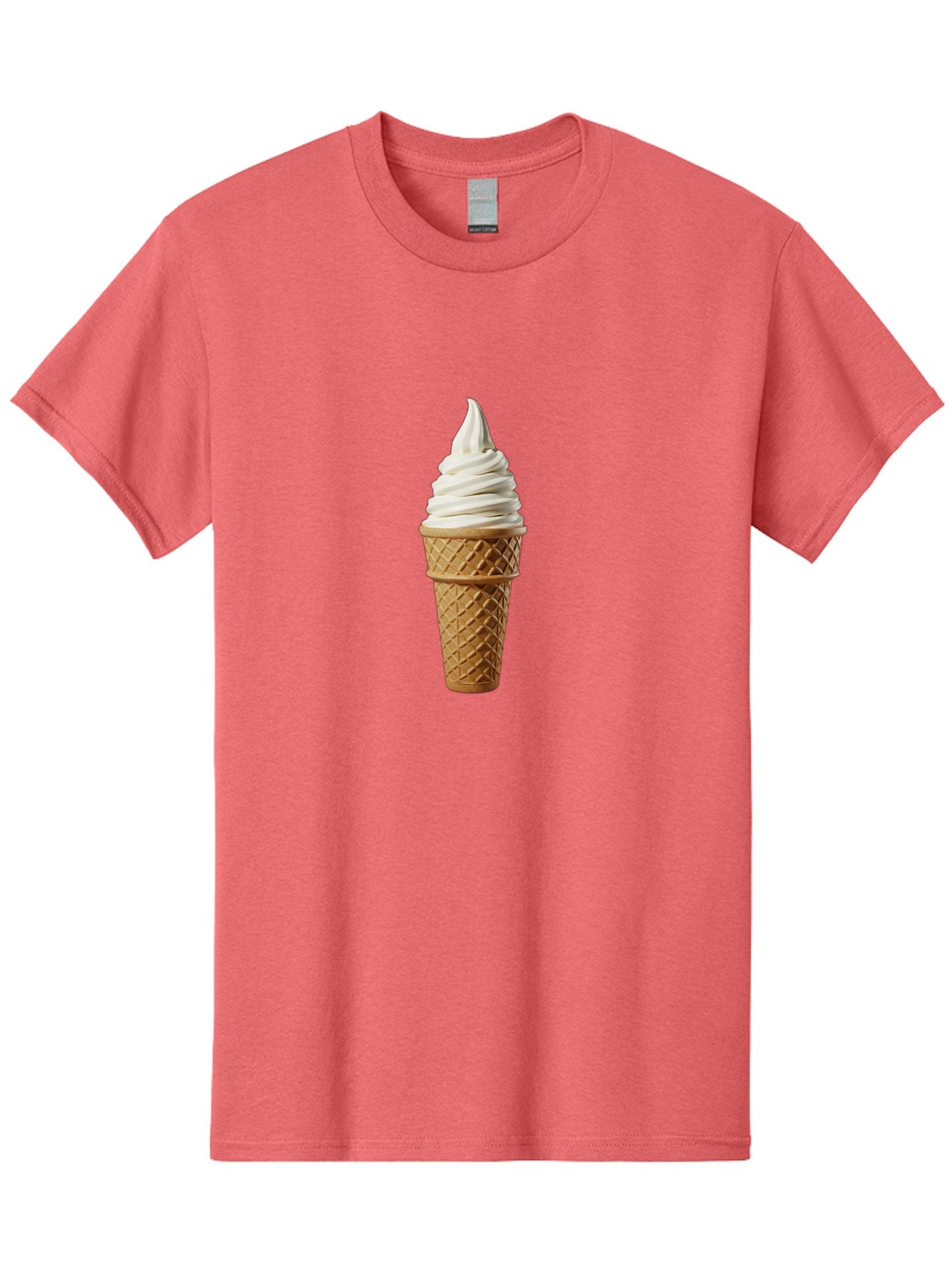 Soft-Serve-Ice-Cream Men'S Graphic Tee, 100% Cotton, Comfortable Casual Summer Wear, Machine Washable, Soft Serve Ice Cream, Waffle Cone, Vanilla Ice Cream, Frozen Treat, Sweet Indulgence, Creamy Texture, Ice Cream Cone, Summer Dessert Bab436 12