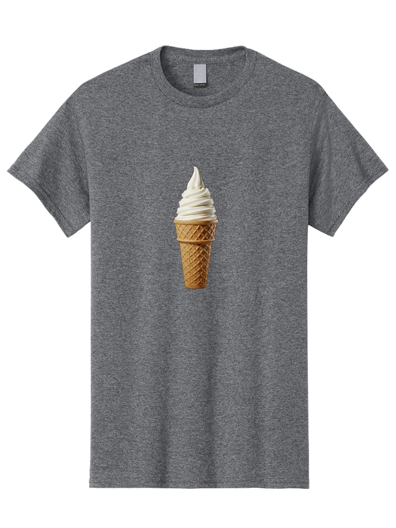 Soft-Serve-Ice-Cream Men'S Graphic Tee, 100% Cotton, Comfortable Casual Summer Wear, Machine Washable, Soft Serve Ice Cream, Waffle Cone, Vanilla Ice Cream, Frozen Treat, Sweet Indulgence, Creamy Texture, Ice Cream Cone, Summer Dessert Bab436 9