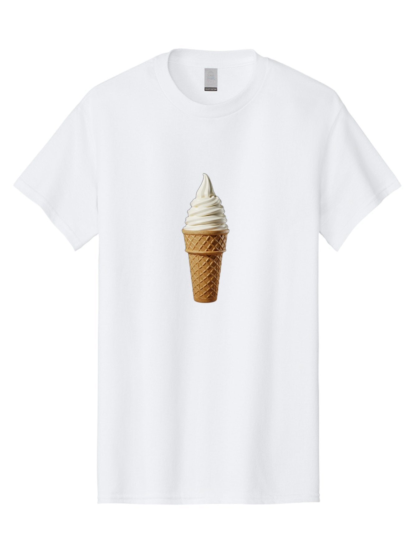 Soft-Serve-Ice-Cream Men'S Graphic Tee, 100% Cotton, Comfortable Casual Summer Wear, Machine Washable, Soft Serve Ice Cream, Waffle Cone, Vanilla Ice Cream, Frozen Treat, Sweet Indulgence, Creamy Texture, Ice Cream Cone, Summer Dessert Bab436 6