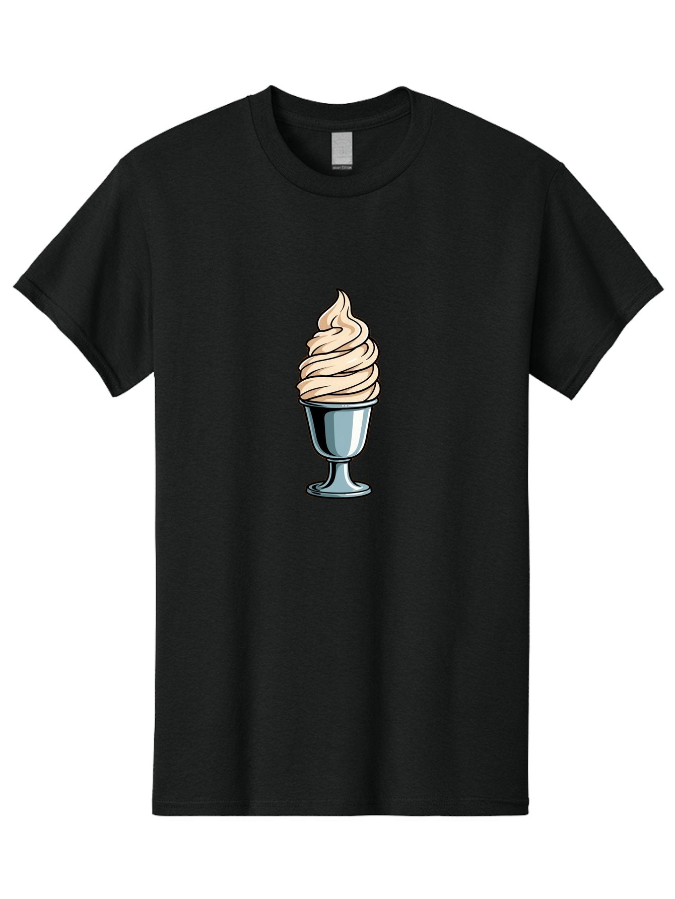 Soft-Serve Men'S Graphic Tee, 100% Cotton, Comfortable Casual Summer Wear, Machine Washable, Soft Serve Ice Cream, Frozen Dessert, Creamy Texture, Ice Cream Treat, Sweet Indulgence, Cold Comfort, Summer Delight, Dessert Lover, Tasty Pleasure Bab437 7