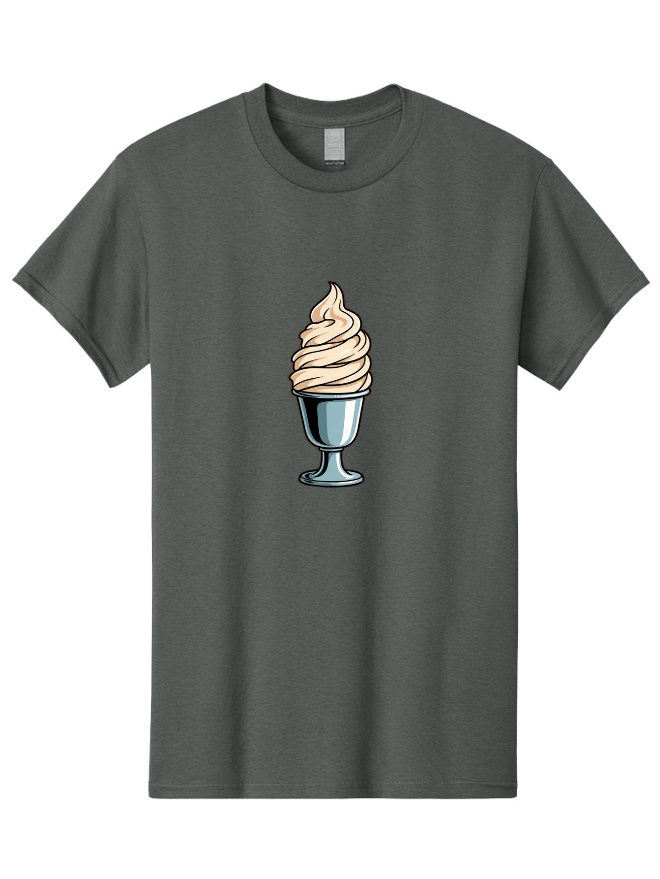 Soft-Serve Men'S Graphic Tee, 100% Cotton, Comfortable Casual Summer Wear, Machine Washable, Soft Serve Ice Cream, Frozen Dessert, Creamy Texture, Ice Cream Treat, Sweet Indulgence, Cold Comfort, Summer Delight, Dessert Lover, Tasty Pleasure Bab437 14