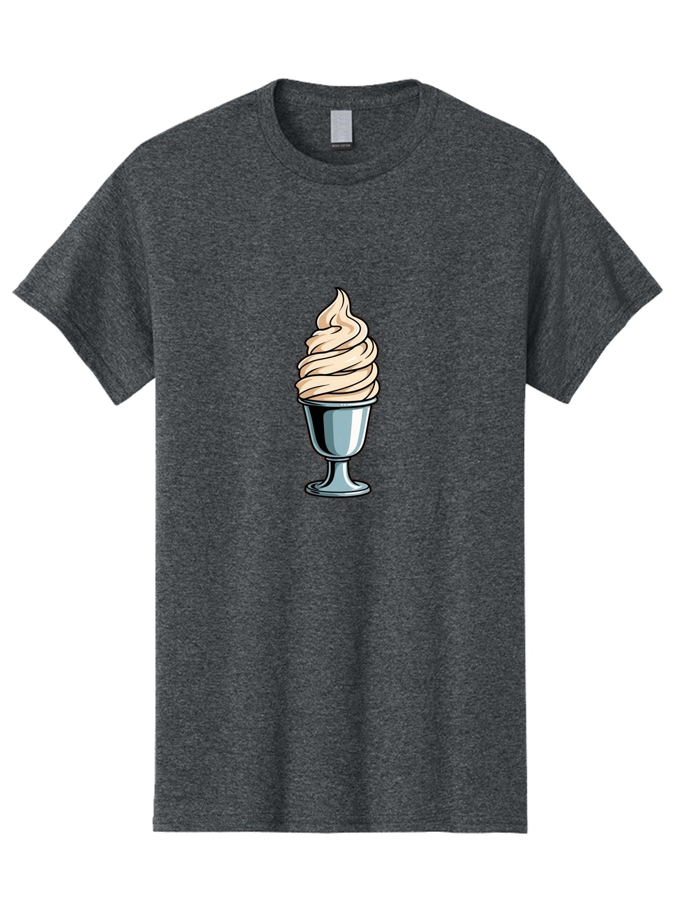 Soft-Serve Men'S Graphic Tee, 100% Cotton, Comfortable Casual Summer Wear, Machine Washable, Soft Serve Ice Cream, Frozen Dessert, Creamy Texture, Ice Cream Treat, Sweet Indulgence, Cold Comfort, Summer Delight, Dessert Lover, Tasty Pleasure Bab437
