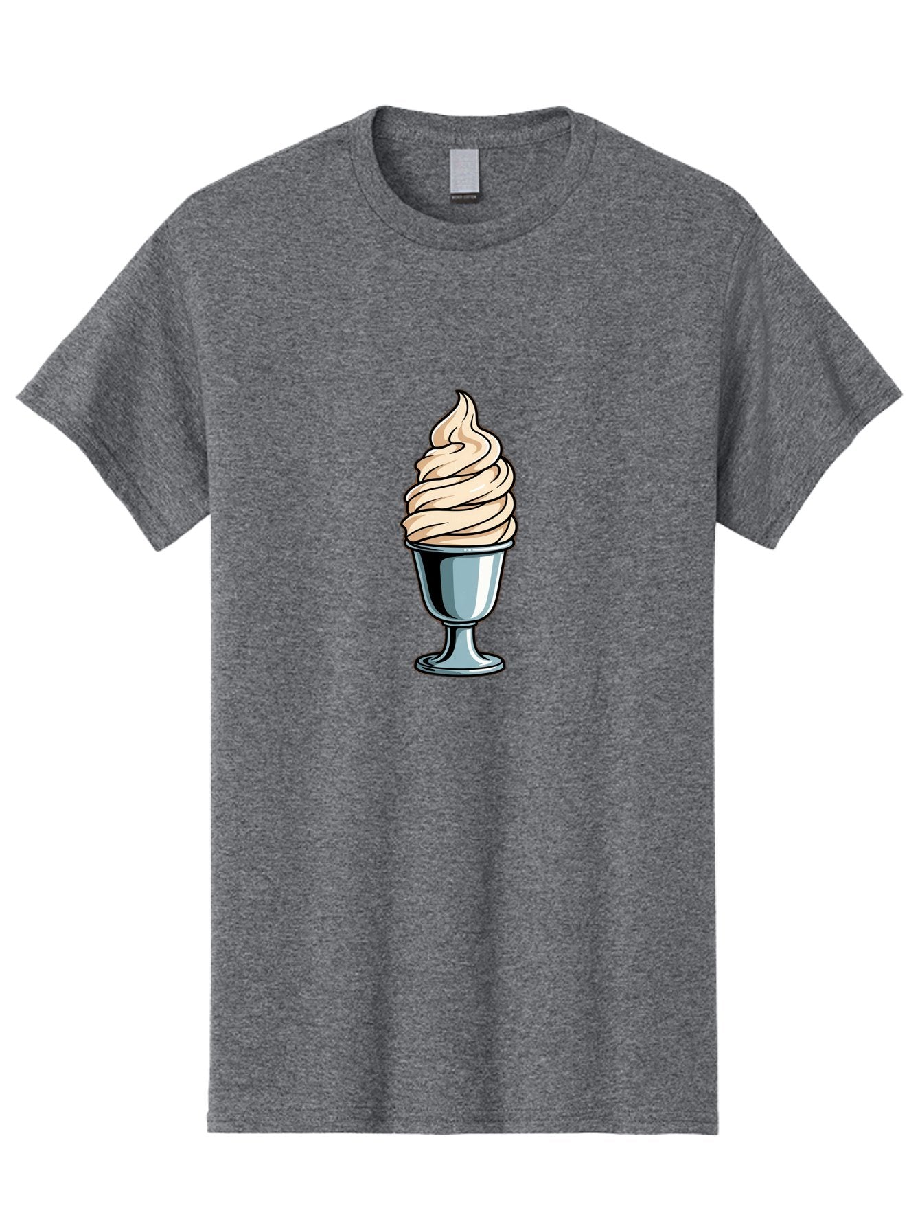Soft-Serve Men'S Graphic Tee, 100% Cotton, Comfortable Casual Summer Wear, Machine Washable, Soft Serve Ice Cream, Frozen Dessert, Creamy Texture, Ice Cream Treat, Sweet Indulgence, Cold Comfort, Summer Delight, Dessert Lover, Tasty Pleasure Bab437 4