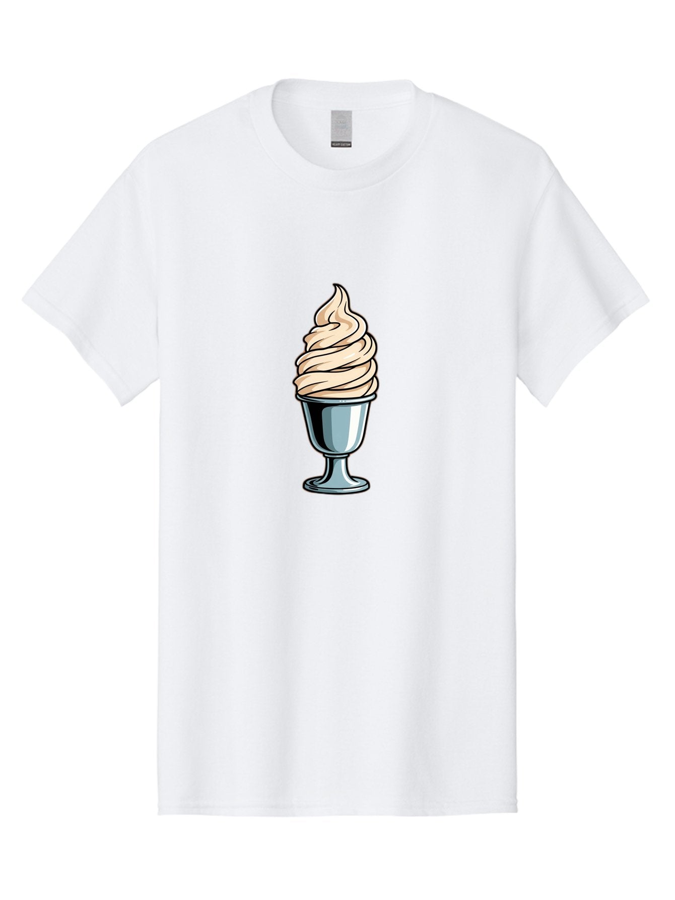 Soft-Serve Men'S Graphic Tee, 100% Cotton, Comfortable Casual Summer Wear, Machine Washable, Soft Serve Ice Cream, Frozen Dessert, Creamy Texture, Ice Cream Treat, Sweet Indulgence, Cold Comfort, Summer Delight, Dessert Lover, Tasty Pleasure Bab437 15