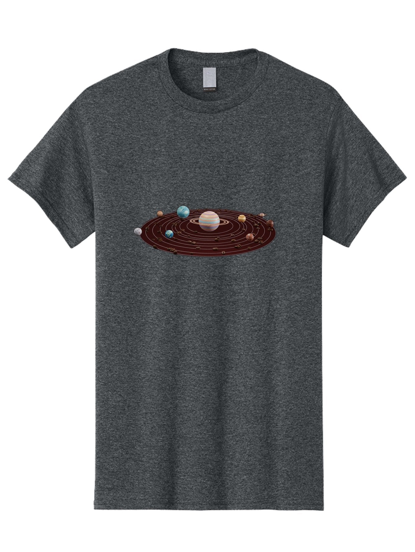 Solar-System Men'S Graphic Tee, 100% Cotton, Comfortable Casual Summer Wear, Machine Washable, Planets In Orbit, Solar System Illustration, Celestial Bodies, Jupiter With Stripes, Planetary Alignment, Astronomy Graphic, Space Exploration Bab438 5