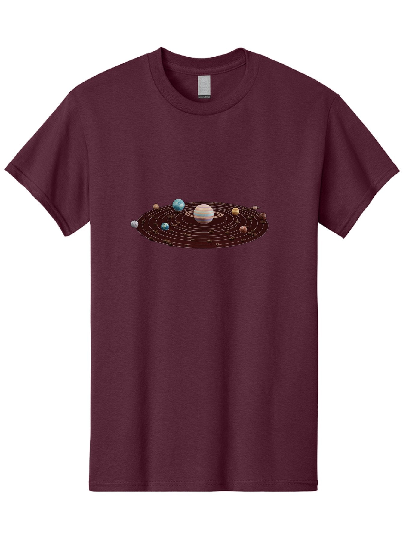 Solar-System Men'S Graphic Tee, 100% Cotton, Comfortable Casual Summer Wear, Machine Washable, Planets In Orbit, Solar System Illustration, Celestial Bodies, Jupiter With Stripes, Planetary Alignment, Astronomy Graphic, Space Exploration Bab438 12