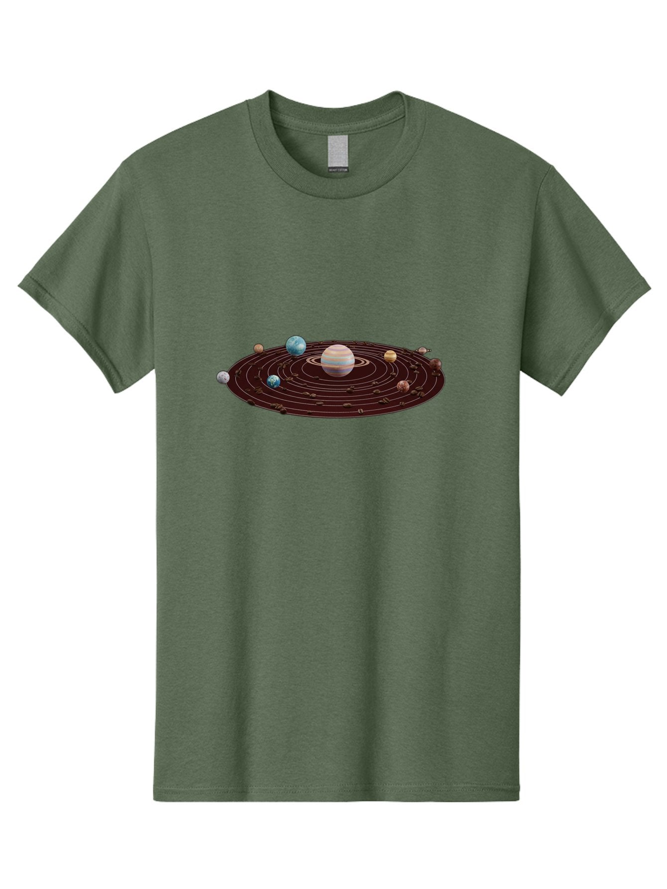 Solar-System Men'S Graphic Tee, 100% Cotton, Comfortable Casual Summer Wear, Machine Washable, Planets In Orbit, Solar System Illustration, Celestial Bodies, Jupiter With Stripes, Planetary Alignment, Astronomy Graphic, Space Exploration Bab438 3