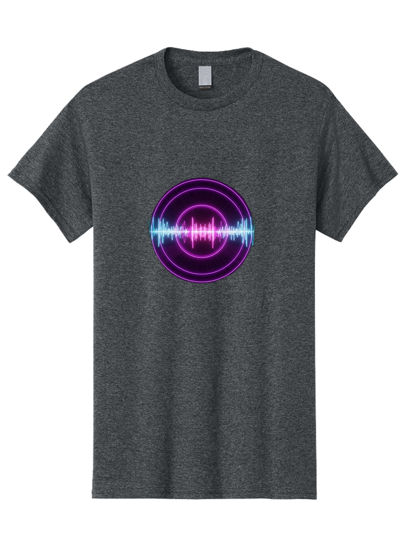 Sound-Wave Men'S Graphic Tee, 100% Cotton, Comfortable Casual Summer Wear, Machine Washable, Sound Wave, Audio Signal, Purple Neon Lights, Futuristic Design, Music Visualizer, Waveform Graphic, Digital Art, Glowing Effect Bab439 12