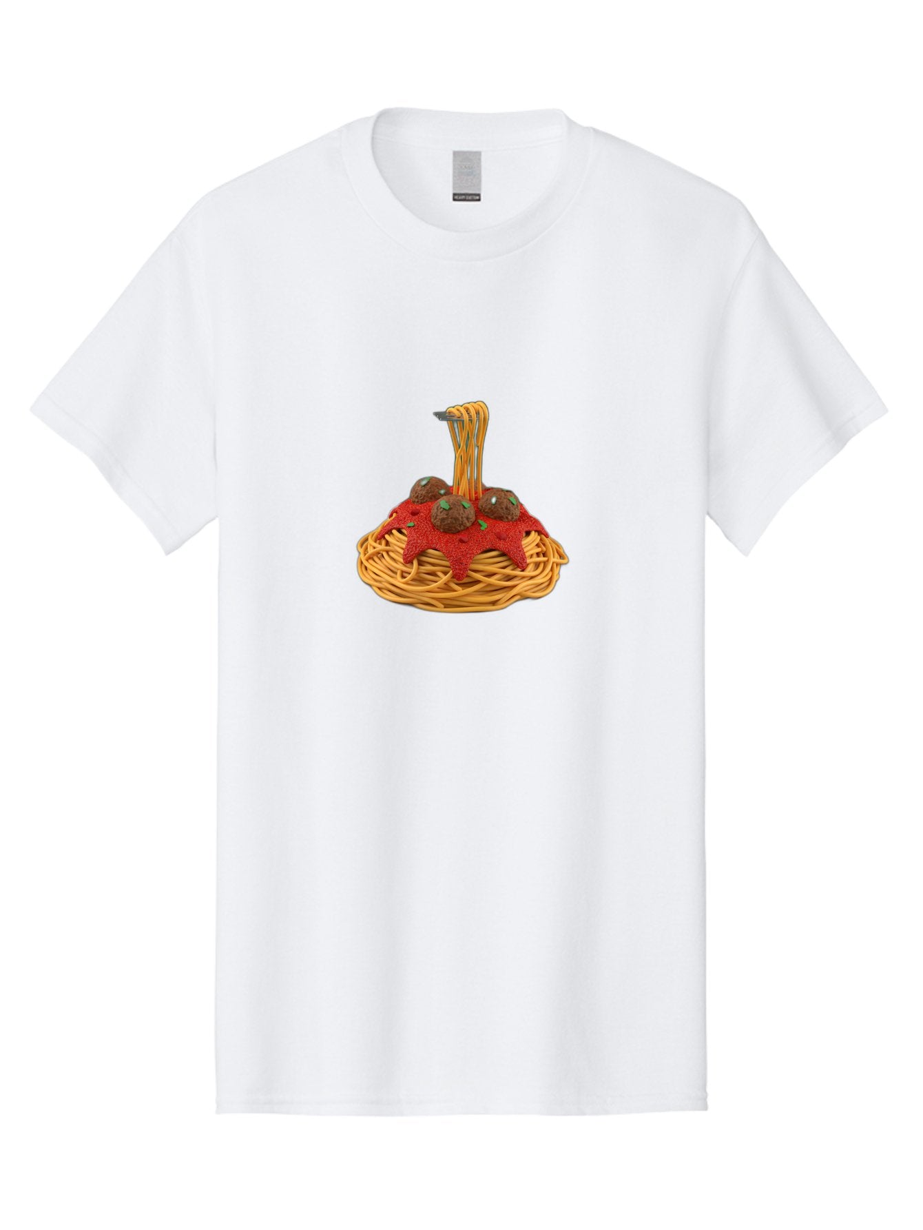 Spaghetti-And-Meatballs Men'S Graphic Tee, 100% Cotton, Comfortable Casual Summer Wear, Machine Washable, Spaghetti With Meatballs, Red Sauce, Italian Cuisine, Pasta Dish, Meatballs, Tomato Sauce, Italian Food, Savory Meal Bab440 9