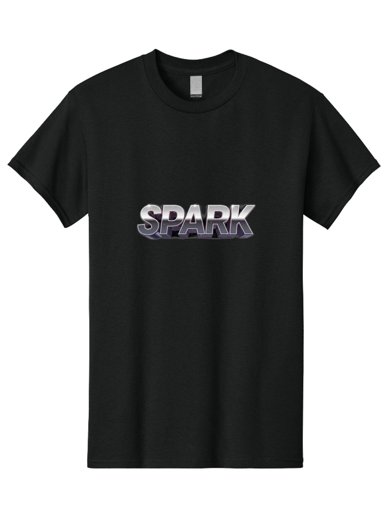Spark Men'S Graphic Tee, 100% Cotton, Comfortable Casual Summer Wear, Machine Washable, Spark, Silver Text, Bold Font, Inspirational Quote, Motivation, Energy, Creativity, Dynamic Design, Modern Style Bab441 19
