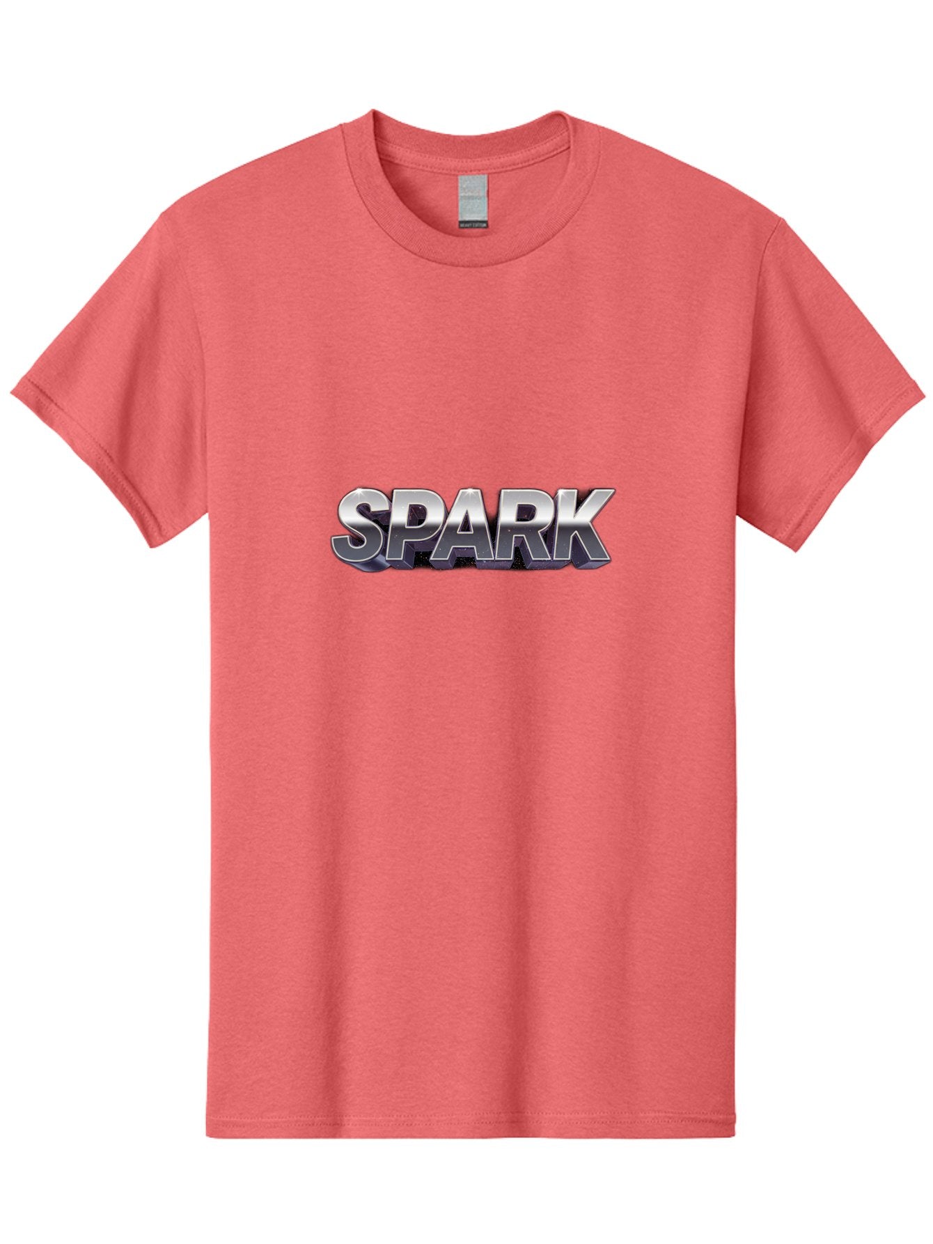 Spark Men'S Graphic Tee, 100% Cotton, Comfortable Casual Summer Wear, Machine Washable, Spark, Silver Text, Bold Font, Inspirational Quote, Motivation, Energy, Creativity, Dynamic Design, Modern Style Bab441 13