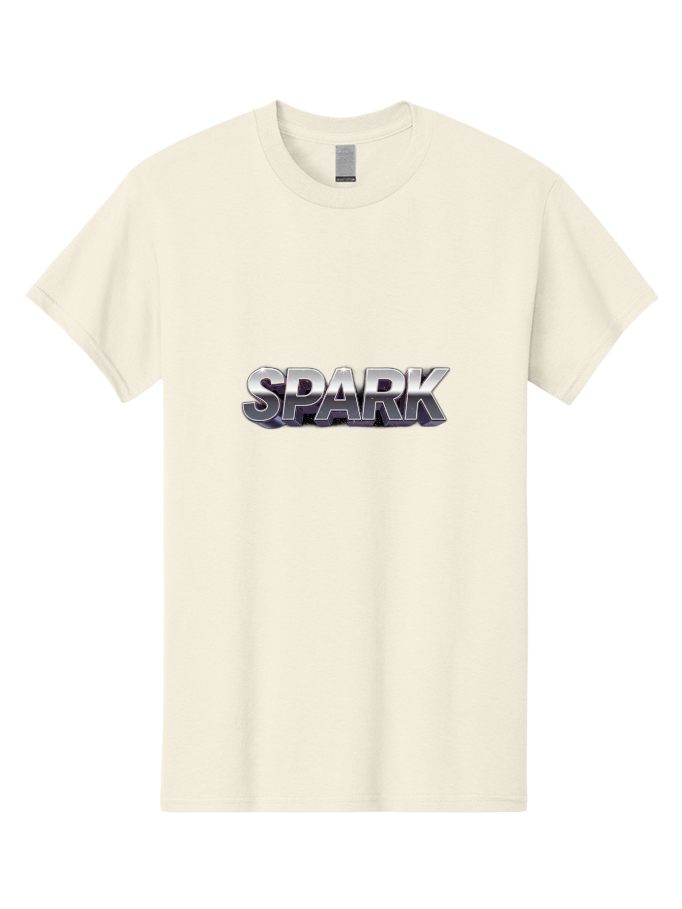 Spark Men'S Graphic Tee, 100% Cotton, Comfortable Casual Summer Wear, Machine Washable, Spark, Silver Text, Bold Font, Inspirational Quote, Motivation, Energy, Creativity, Dynamic Design, Modern Style Bab441 5