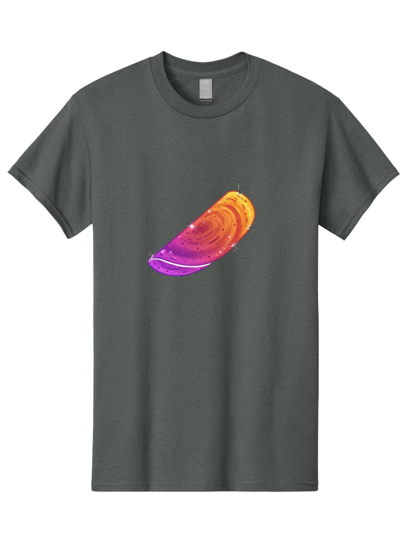 Sparkling-Dosa Men'S Graphic Tee, 100% Cotton, Comfortable Casual Summer Wear, Machine Washable, Vibrant Purple And Orange Design, Swirling Patterns, Shiny Surface, Sparkles, Mesmerizing Graphics, Abstract Art, Colorful Illustration, Bab442 5