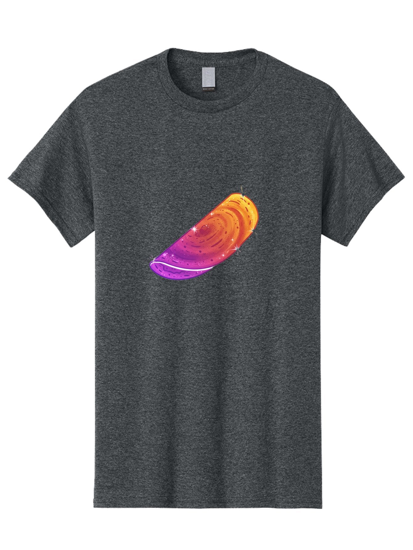 Sparkling-Dosa Men'S Graphic Tee, 100% Cotton, Comfortable Casual Summer Wear, Machine Washable, Vibrant Purple And Orange Design, Swirling Patterns, Shiny Surface, Sparkles, Mesmerizing Graphics, Abstract Art, Colorful Illustration, Bab442 9