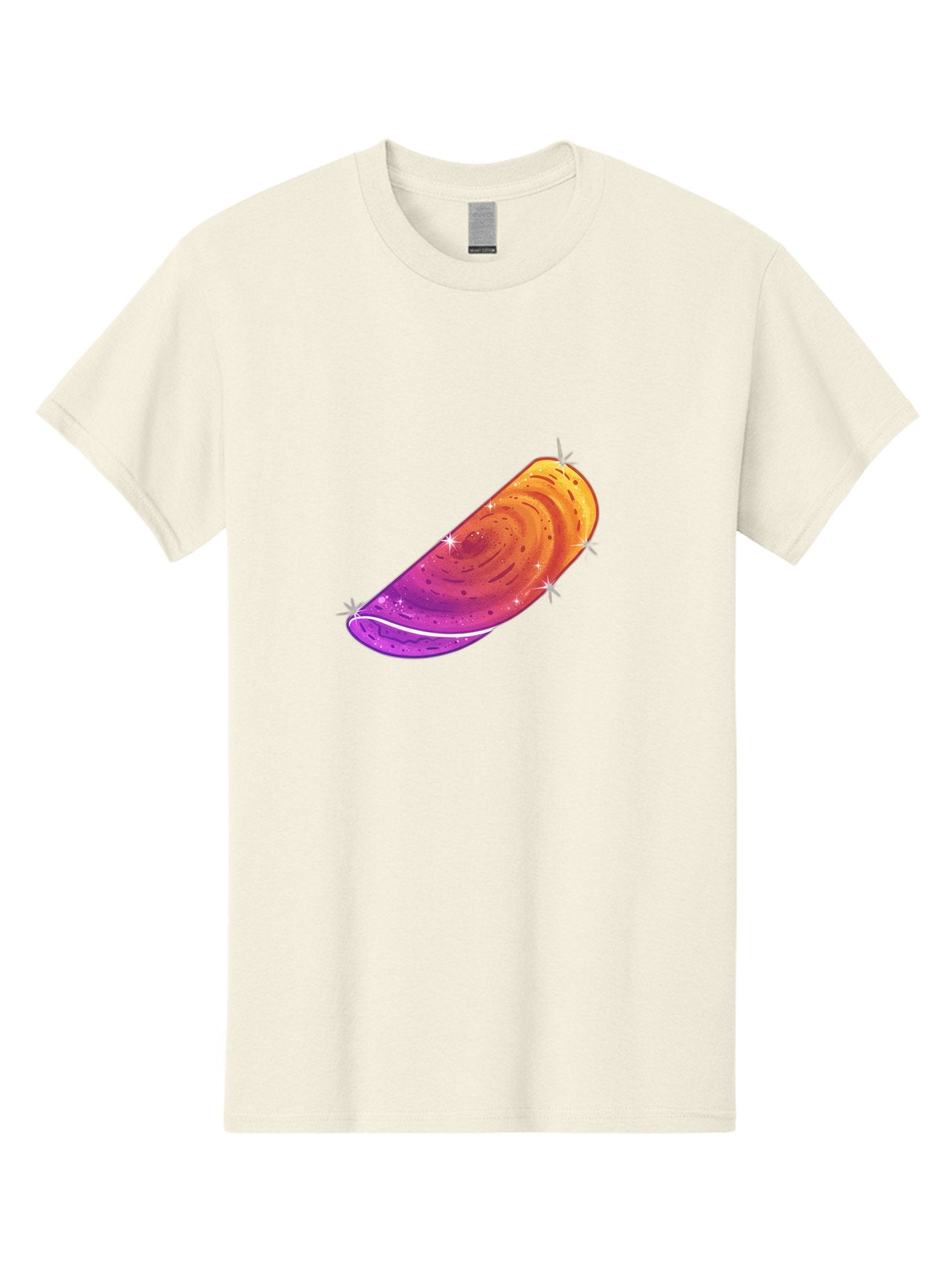 Sparkling-Dosa Men'S Graphic Tee, 100% Cotton, Comfortable Casual Summer Wear, Machine Washable, Vibrant Purple And Orange Design, Swirling Patterns, Shiny Surface, Sparkles, Mesmerizing Graphics, Abstract Art, Colorful Illustration, Bab442 6
