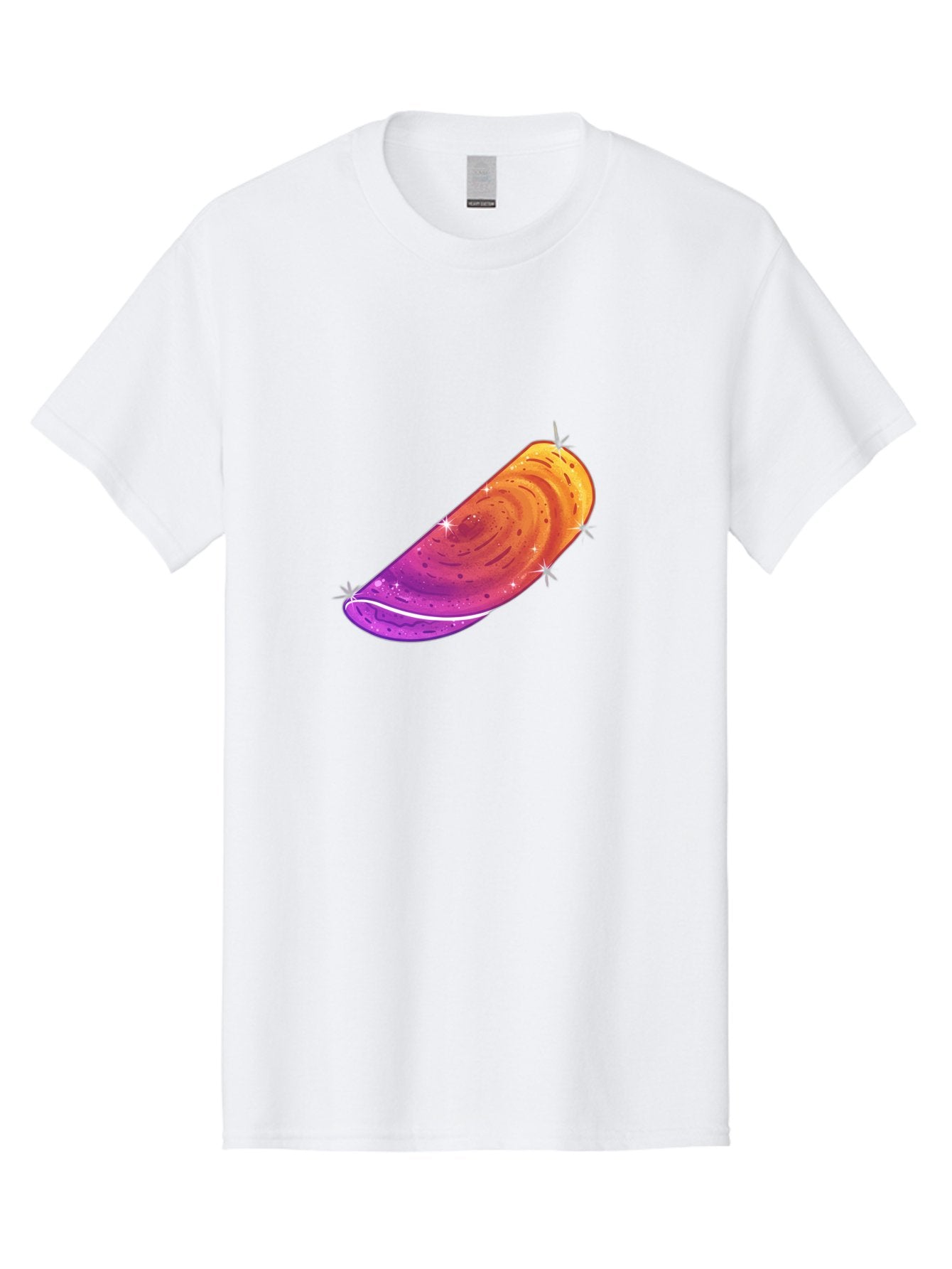 Sparkling-Dosa Men'S Graphic Tee, 100% Cotton, Comfortable Casual Summer Wear, Machine Washable, Vibrant Purple And Orange Design, Swirling Patterns, Shiny Surface, Sparkles, Mesmerizing Graphics, Abstract Art, Colorful Illustration, Bab442 14