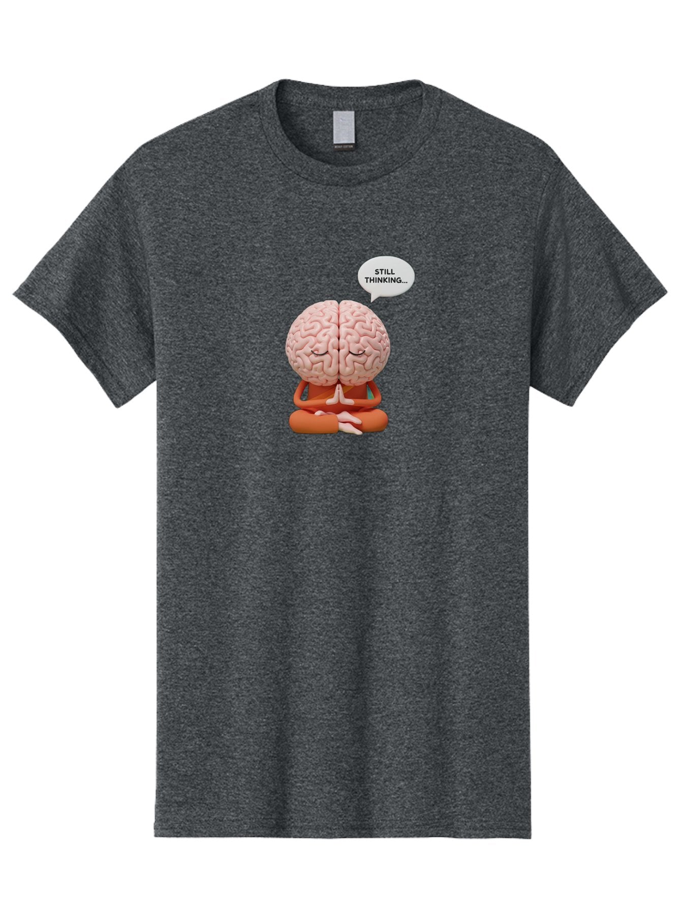 Still-Thinking-Brain-2 Men'S Graphic Tee, 100% Cotton, Comfortable Casual Summer Wear, Machine Washable, Brain Meditating, Thought Bubble, Still Thinking, Meditation Pose, Deep Thought, Mindfulness, Cognitive Function, Brain Power, Bab469 9