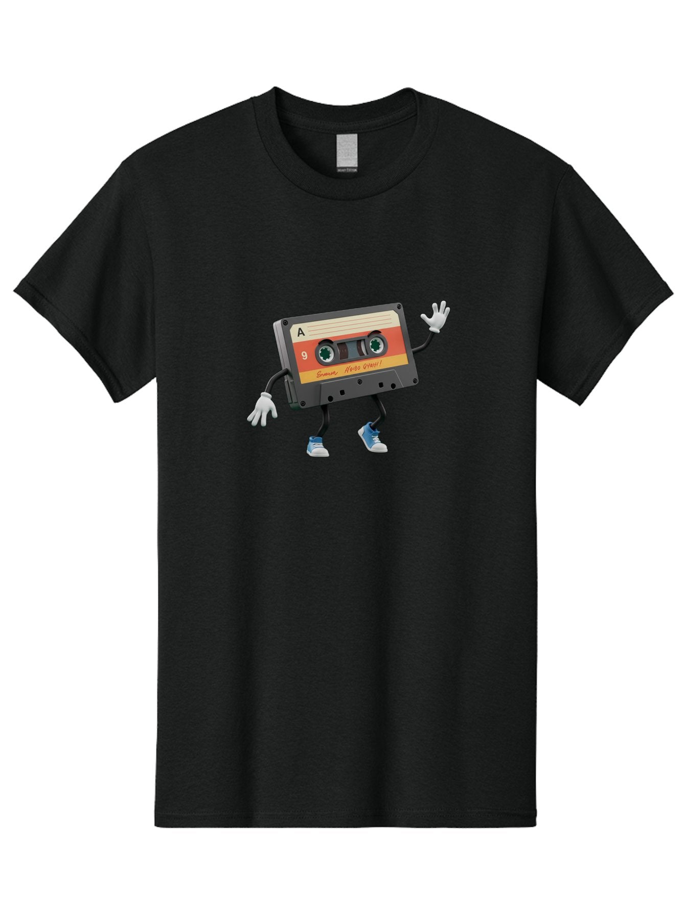 Summer-Hero-1999-Cassette Men'S Graphic Tee, 100% Cotton, Comfortable Casual Summer Wear, Machine Washable, Vintage Cassette Tape, Retro Music, Summer Hero 1999, Cartoon Character, Black And Orange Label, Nostalgic Vibe, Retro Tech, 90S Music, Bab476 5