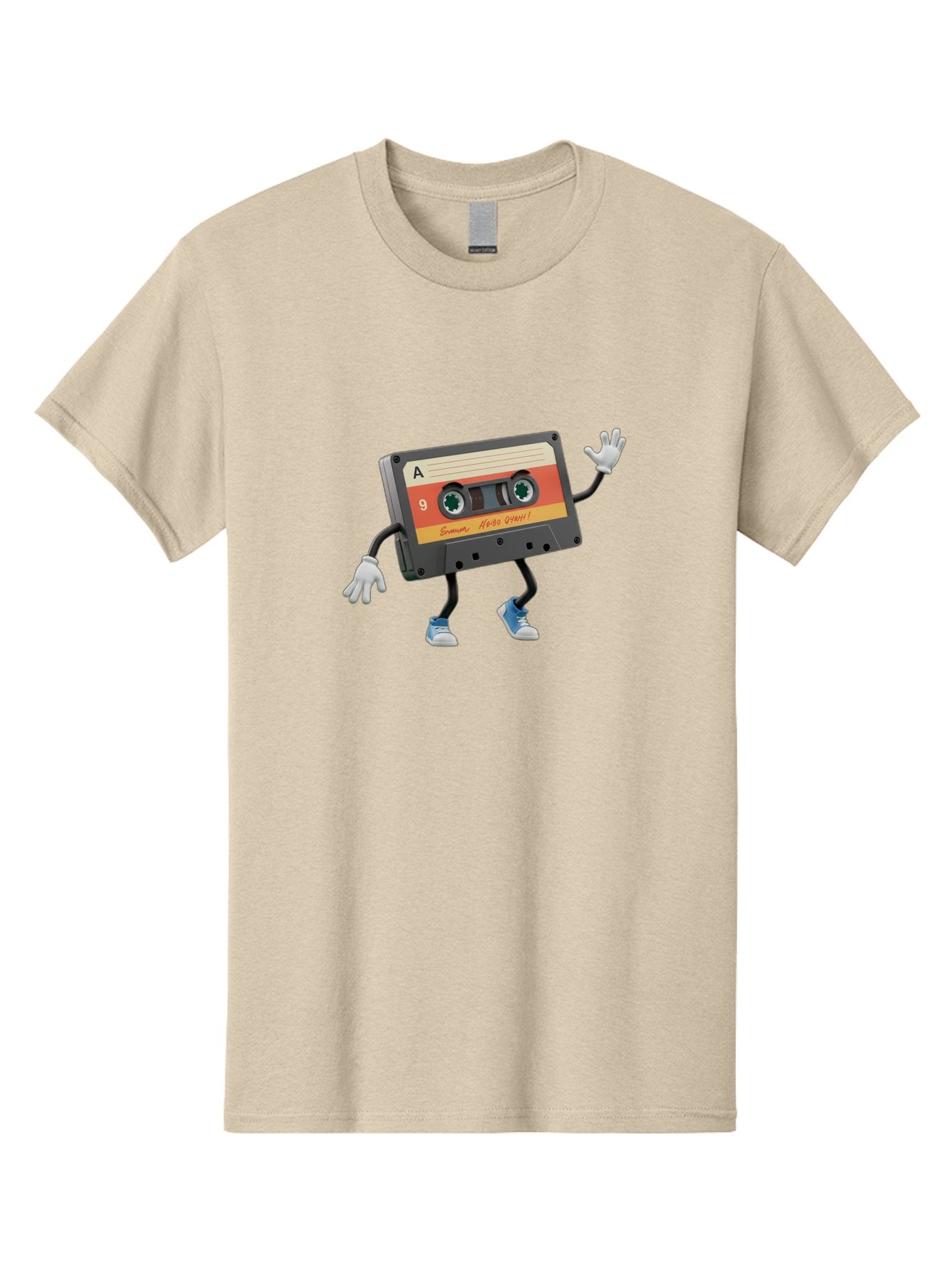 Summer-Hero-1999-Cassette Men'S Graphic Tee, 100% Cotton, Comfortable Casual Summer Wear, Machine Washable, Vintage Cassette Tape, Retro Music, Summer Hero 1999, Cartoon Character, Black And Orange Label, Nostalgic Vibe, Retro Tech, 90S Music, Bab476 3