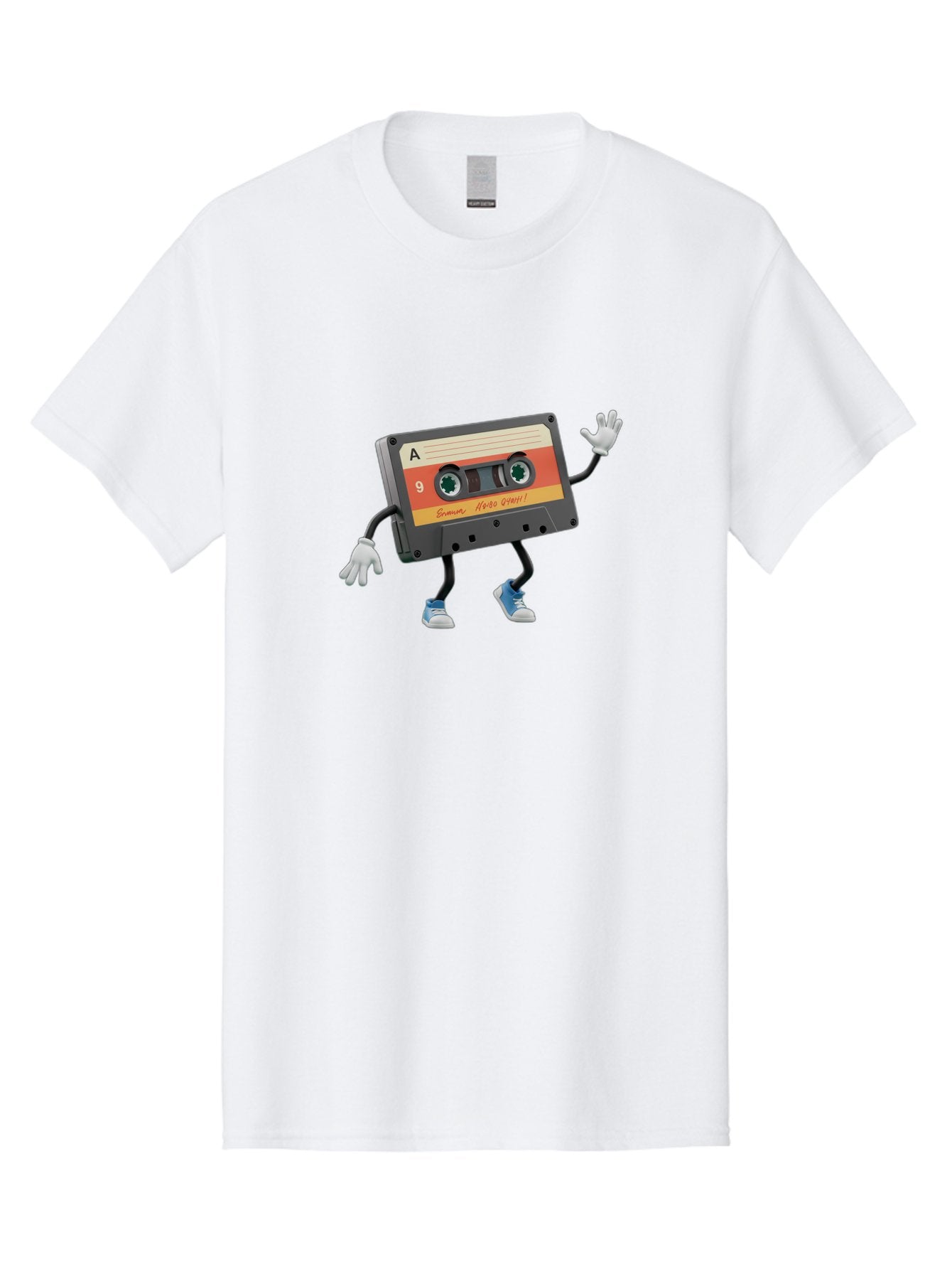 Summer-Hero-1999-Cassette Men'S Graphic Tee, 100% Cotton, Comfortable Casual Summer Wear, Machine Washable, Vintage Cassette Tape, Retro Music, Summer Hero 1999, Cartoon Character, Black And Orange Label, Nostalgic Vibe, Retro Tech, 90S Music, Bab476 14