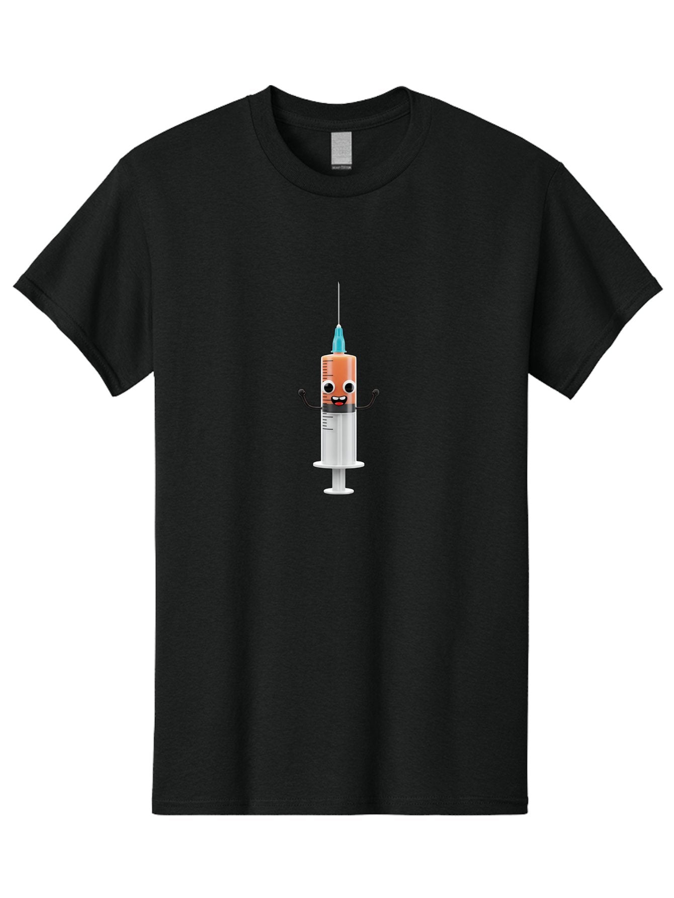 Syringe-Cartoon-Character Men'S Graphic Tee, 100% Cotton, Comfortable Casual Summer Wear, Machine Washable, Syringe Character, Vaccination, Medical Symbol, Cartoon Character, Funny Syringe, Immunization, Vaccine Representation, Health Care Bab484 13