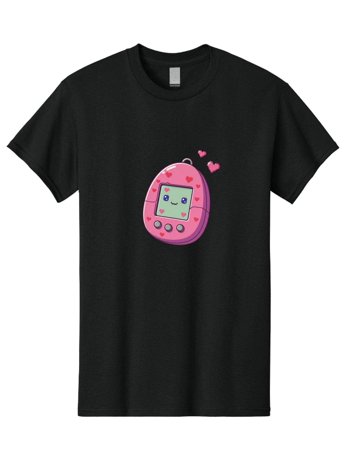 Tamagotchi-1 Men'S Graphic Tee, 100% Cotton, Comfortable Casual Summer Wear, Machine Washable, Pink Digital Pet, Heart Designs, Cute Character, Cartoon Style, Nostalgic Toy, Retro Gaming, 90S Kids, Digital Creature Bab490 15