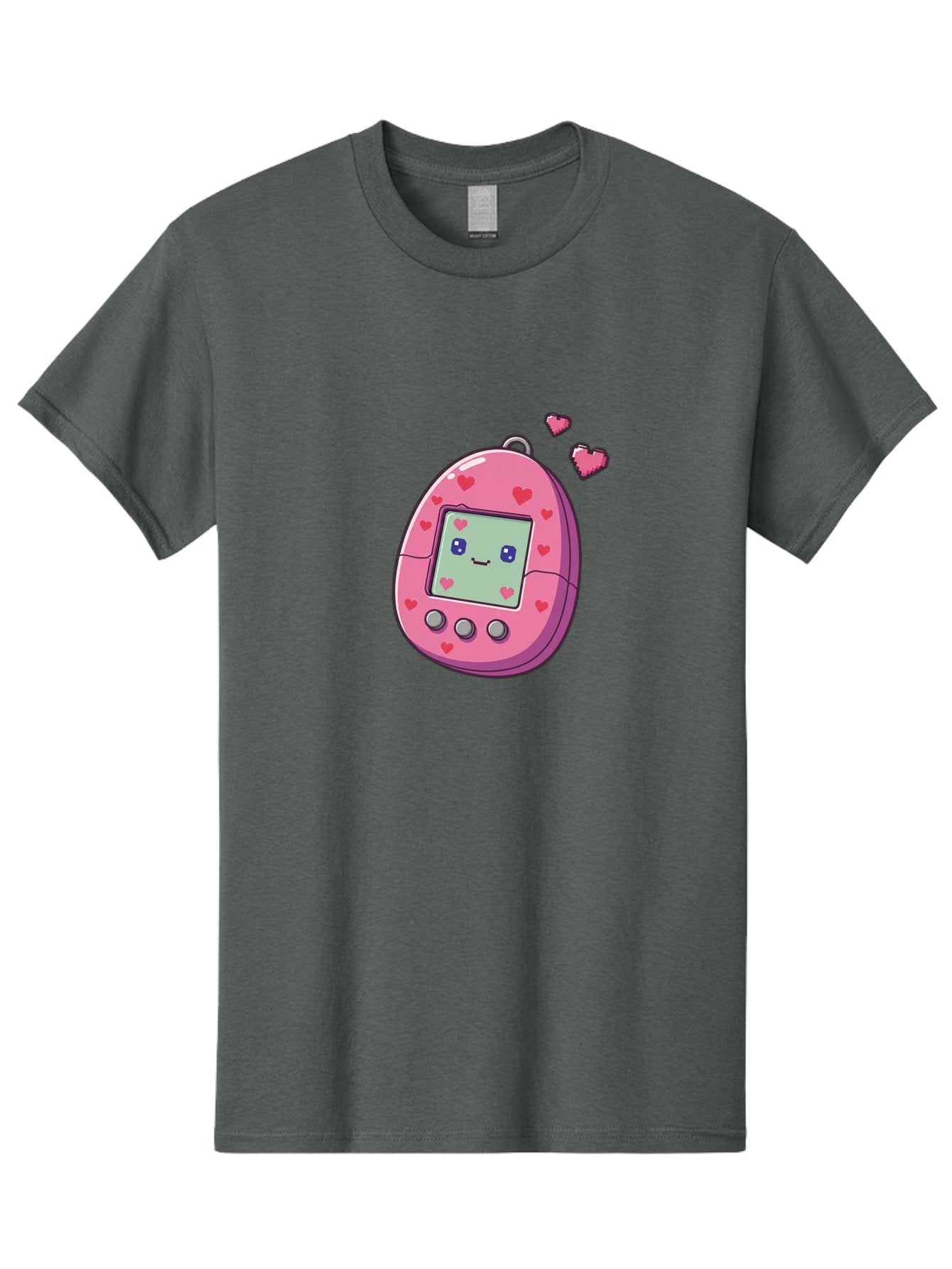 Tamagotchi-1 Men'S Graphic Tee, 100% Cotton, Comfortable Casual Summer Wear, Machine Washable, Pink Digital Pet, Heart Designs, Cute Character, Cartoon Style, Nostalgic Toy, Retro Gaming, 90S Kids, Digital Creature Bab490 4