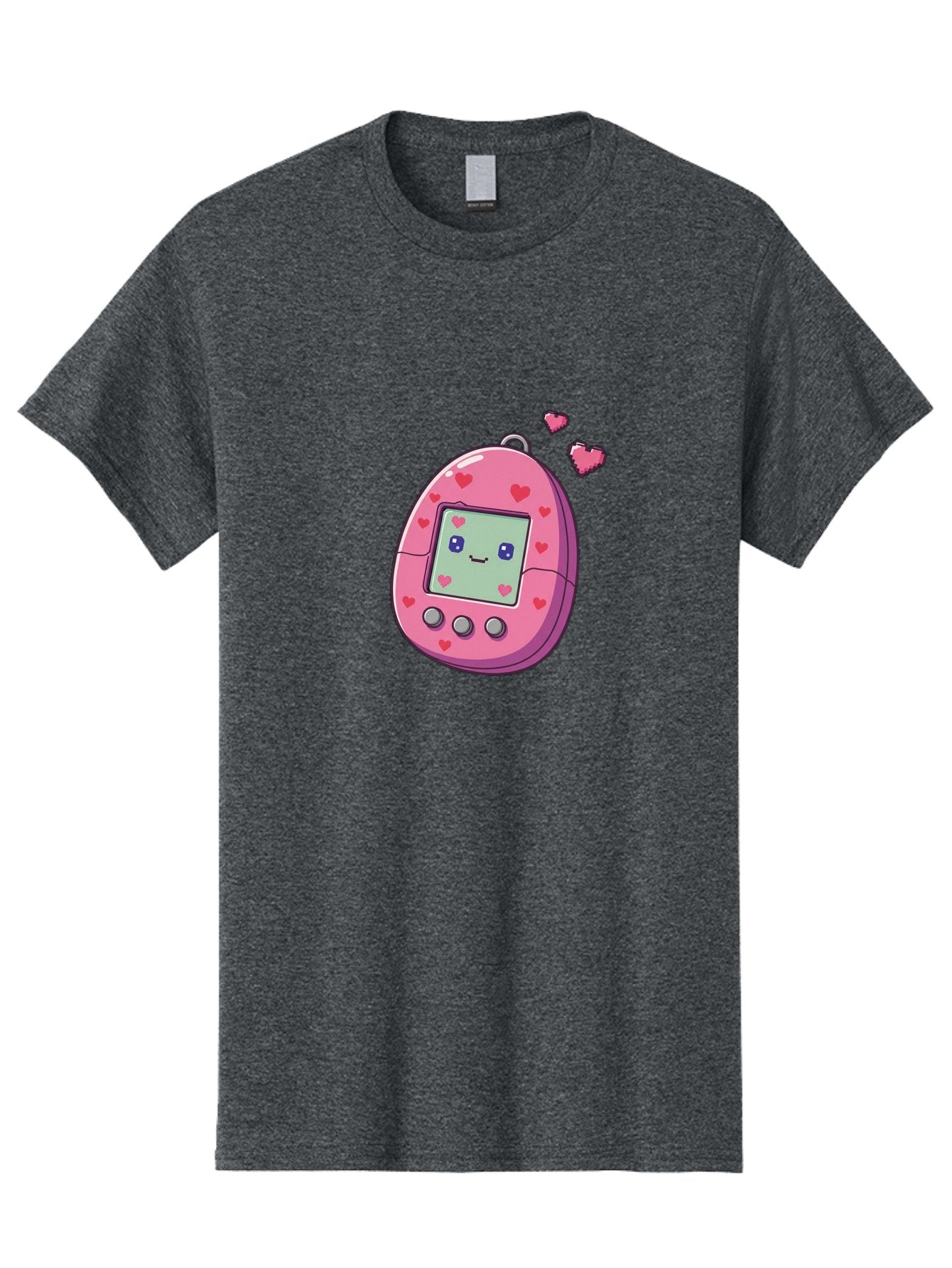 Tamagotchi-1 Men'S Graphic Tee, 100% Cotton, Comfortable Casual Summer Wear, Machine Washable, Pink Digital Pet, Heart Designs, Cute Character, Cartoon Style, Nostalgic Toy, Retro Gaming, 90S Kids, Digital Creature Bab490 12
