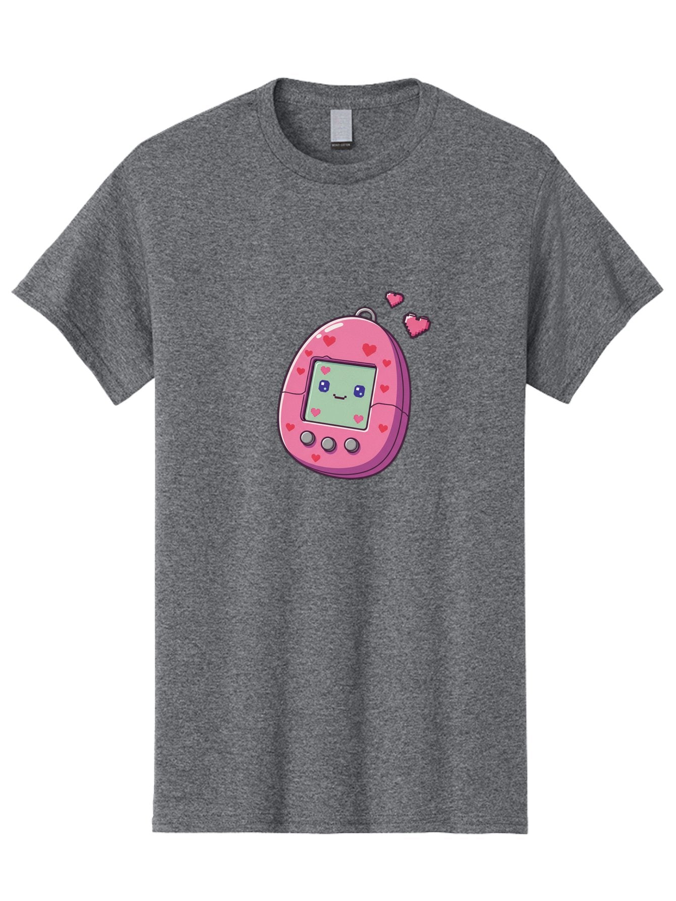 Tamagotchi-1 Men'S Graphic Tee, 100% Cotton, Comfortable Casual Summer Wear, Machine Washable, Pink Digital Pet, Heart Designs, Cute Character, Cartoon Style, Nostalgic Toy, Retro Gaming, 90S Kids, Digital Creature Bab490 6