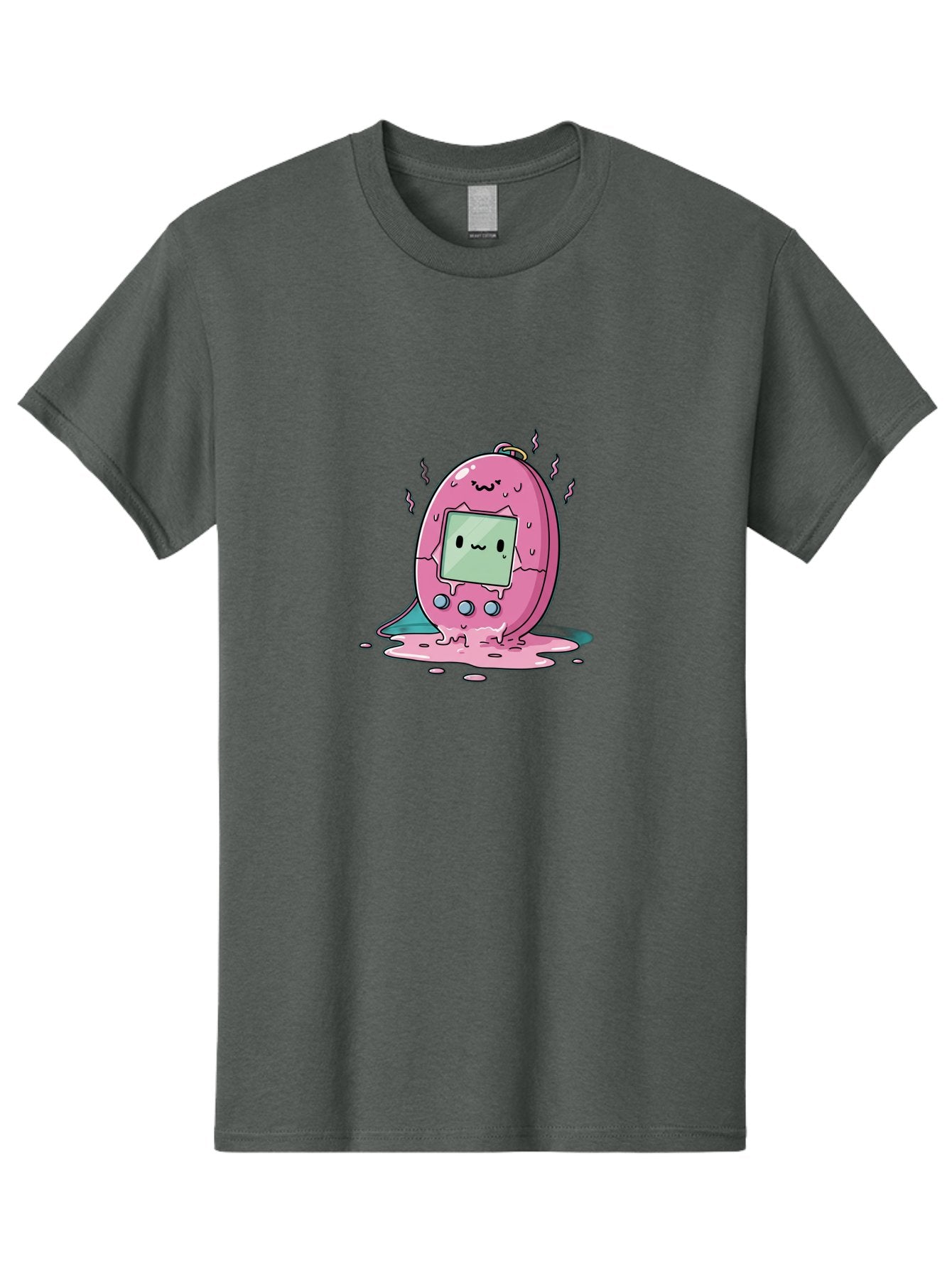 Tamagotchi-11 Men'S Graphic Tee, 100% Cotton, Comfortable Casual Summer Wear, Machine Washable, Pink Digital Pet, Broken Screen, Sad Face, Melting Toy, Nostalgic 90S, Retro Gaming, Cartoon Style, Kawaii Aesthetic Bab492 10