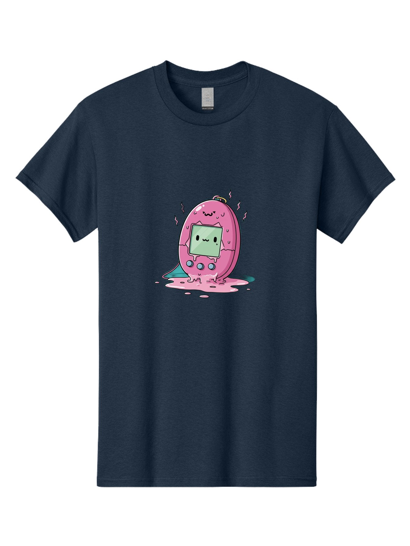 Tamagotchi-11 Men'S Graphic Tee, 100% Cotton, Comfortable Casual Summer Wear, Machine Washable, Pink Digital Pet, Broken Screen, Sad Face, Melting Toy, Nostalgic 90S, Retro Gaming, Cartoon Style, Kawaii Aesthetic Bab492 8