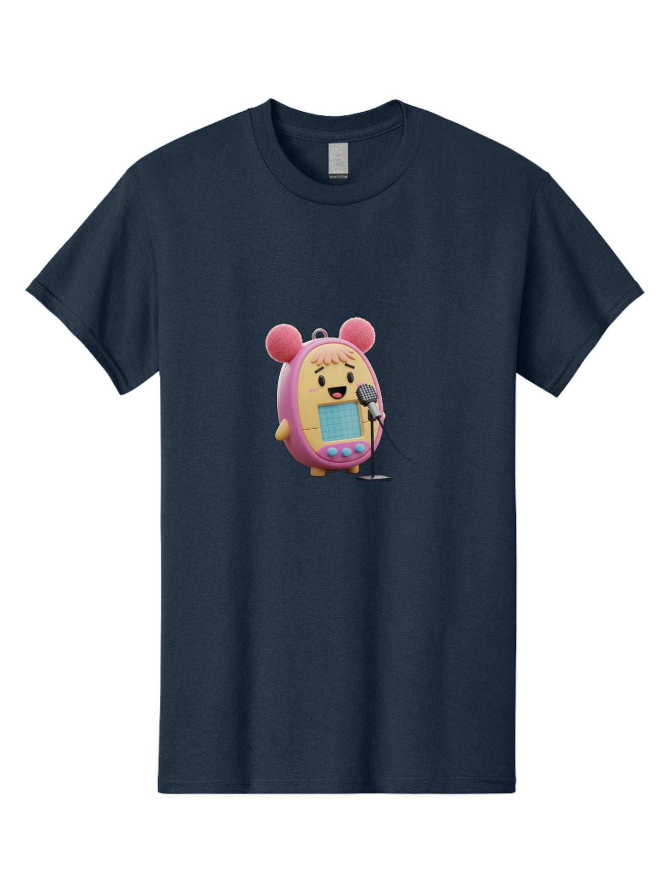 Tamagotchi-12 Men'S Graphic Tee, 100% Cotton, Comfortable Casual Summer Wear, Machine Washable, Tamagotchi Character, Singing Into Microphone, Cute Digital Pet, Pop Culture Icon, Retro Toy, Fun And Playful, Kawaii Character, Singing With Joy Bab493 14