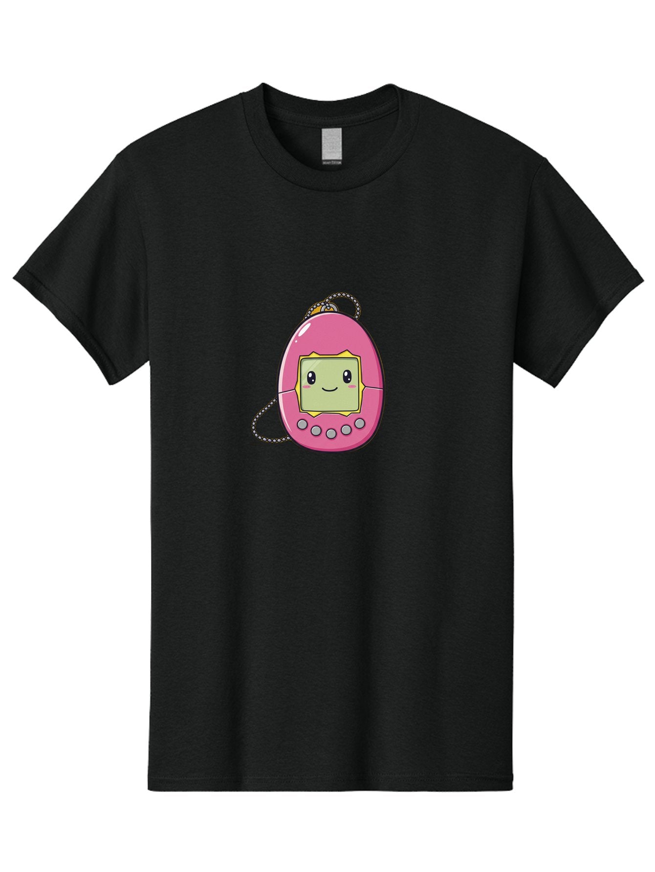 Tamagotchi-14 Men'S Graphic Tee, 100% Cotton, Comfortable Casual Summer Wear, Machine Washable, Digital Pet, Pink Tamagotchi, Cartoon Character, Cute Design, Retro Toy, Nostalgic, Kawaii, Handheld Game, Fun, Entertainment, 90S Kids, Bab495 4
