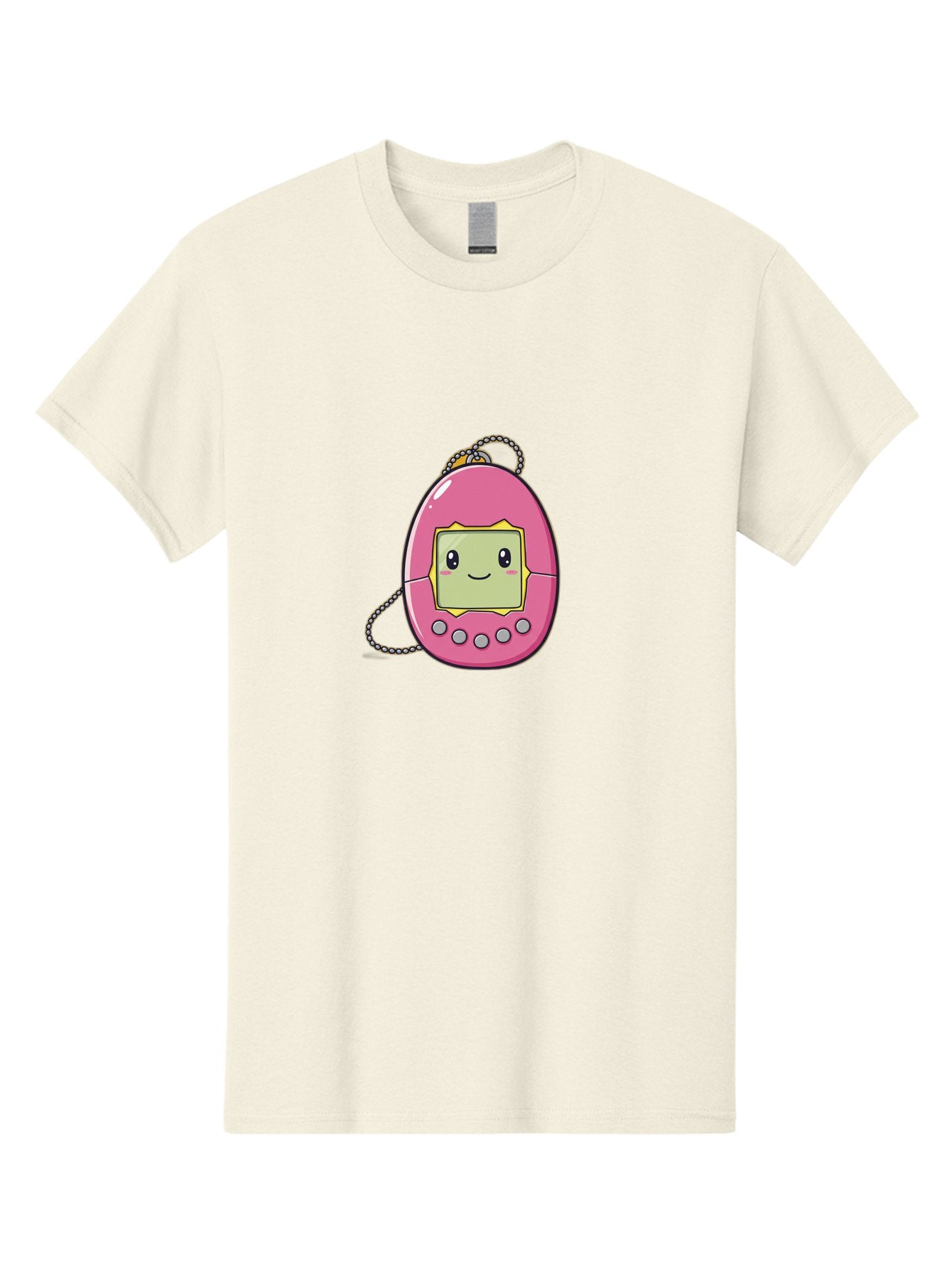 Tamagotchi-14 Men'S Graphic Tee, 100% Cotton, Comfortable Casual Summer Wear, Machine Washable, Digital Pet, Pink Tamagotchi, Cartoon Character, Cute Design, Retro Toy, Nostalgic, Kawaii, Handheld Game, Fun, Entertainment, 90S Kids, Bab495 14
