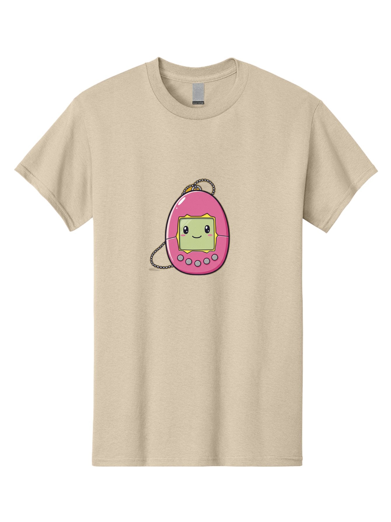 Tamagotchi-14 Men'S Graphic Tee, 100% Cotton, Comfortable Casual Summer Wear, Machine Washable, Digital Pet, Pink Tamagotchi, Cartoon Character, Cute Design, Retro Toy, Nostalgic, Kawaii, Handheld Game, Fun, Entertainment, 90S Kids, Bab495 5