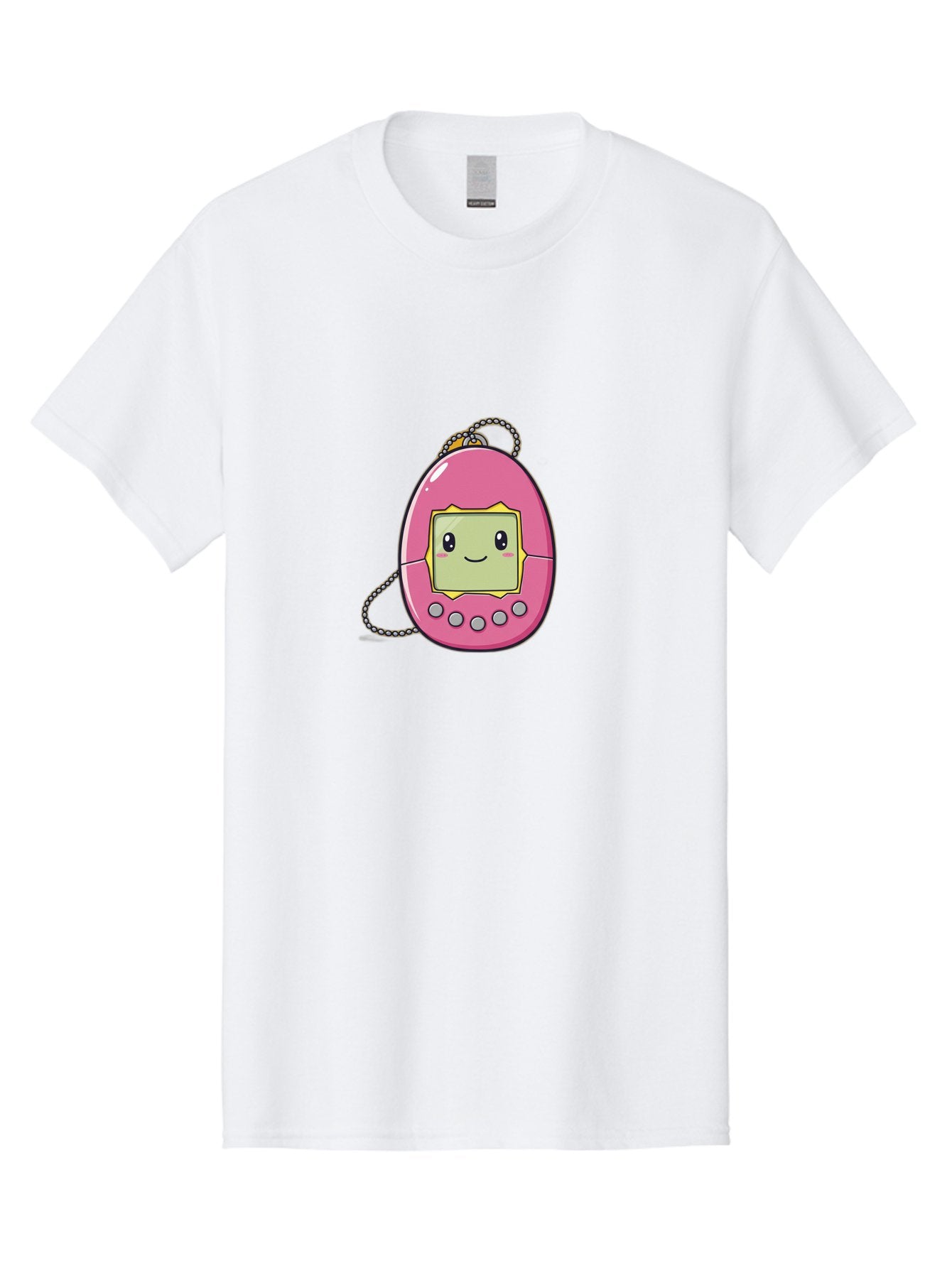 Tamagotchi-14 Men'S Graphic Tee, 100% Cotton, Comfortable Casual Summer Wear, Machine Washable, Digital Pet, Pink Tamagotchi, Cartoon Character, Cute Design, Retro Toy, Nostalgic, Kawaii, Handheld Game, Fun, Entertainment, 90S Kids, Bab495 3
