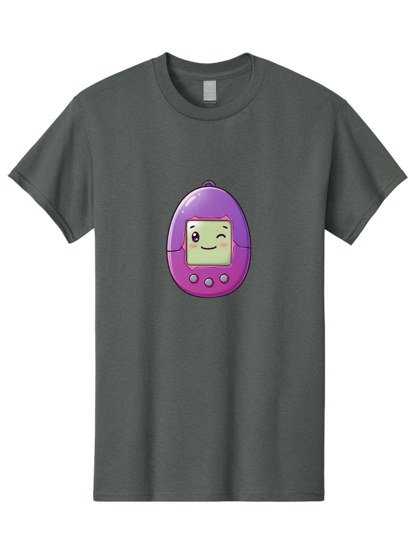 Tamagotchi-2 Men'S Graphic Tee, 100% Cotton, Comfortable Casual Summer Wear, Machine Washable, Digital Pet, Cartoon Character, Kawaii Culture, Retro Gaming, Nostalgic Toy, Egg-Shaped Device, Purple And Pink, Cute Design, 90S Nostalgia, Bab496 13