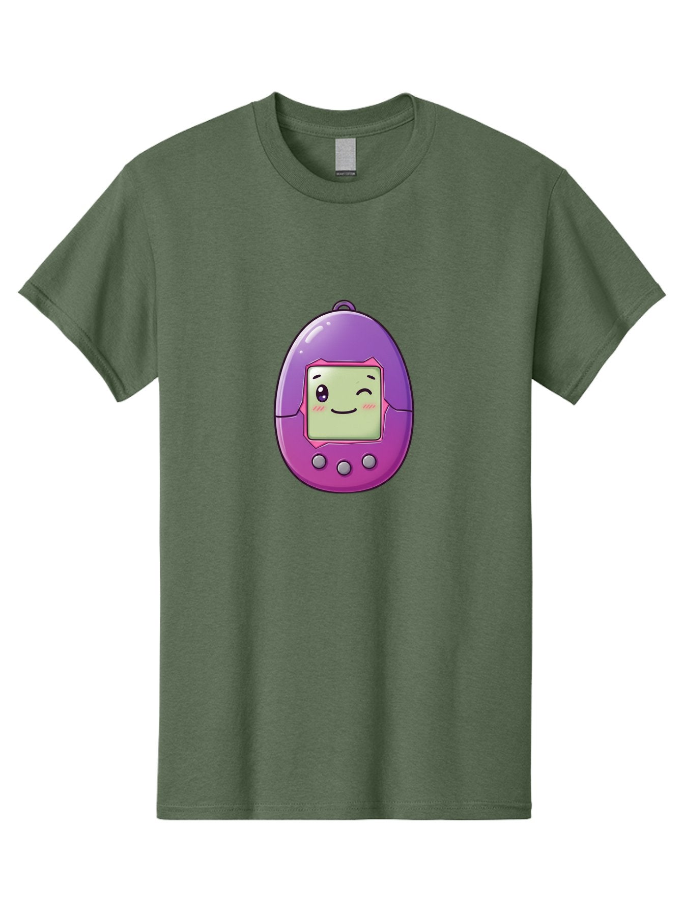 Tamagotchi-2 Men'S Graphic Tee, 100% Cotton, Comfortable Casual Summer Wear, Machine Washable, Digital Pet, Cartoon Character, Kawaii Culture, Retro Gaming, Nostalgic Toy, Egg-Shaped Device, Purple And Pink, Cute Design, 90S Nostalgia, Bab496 12